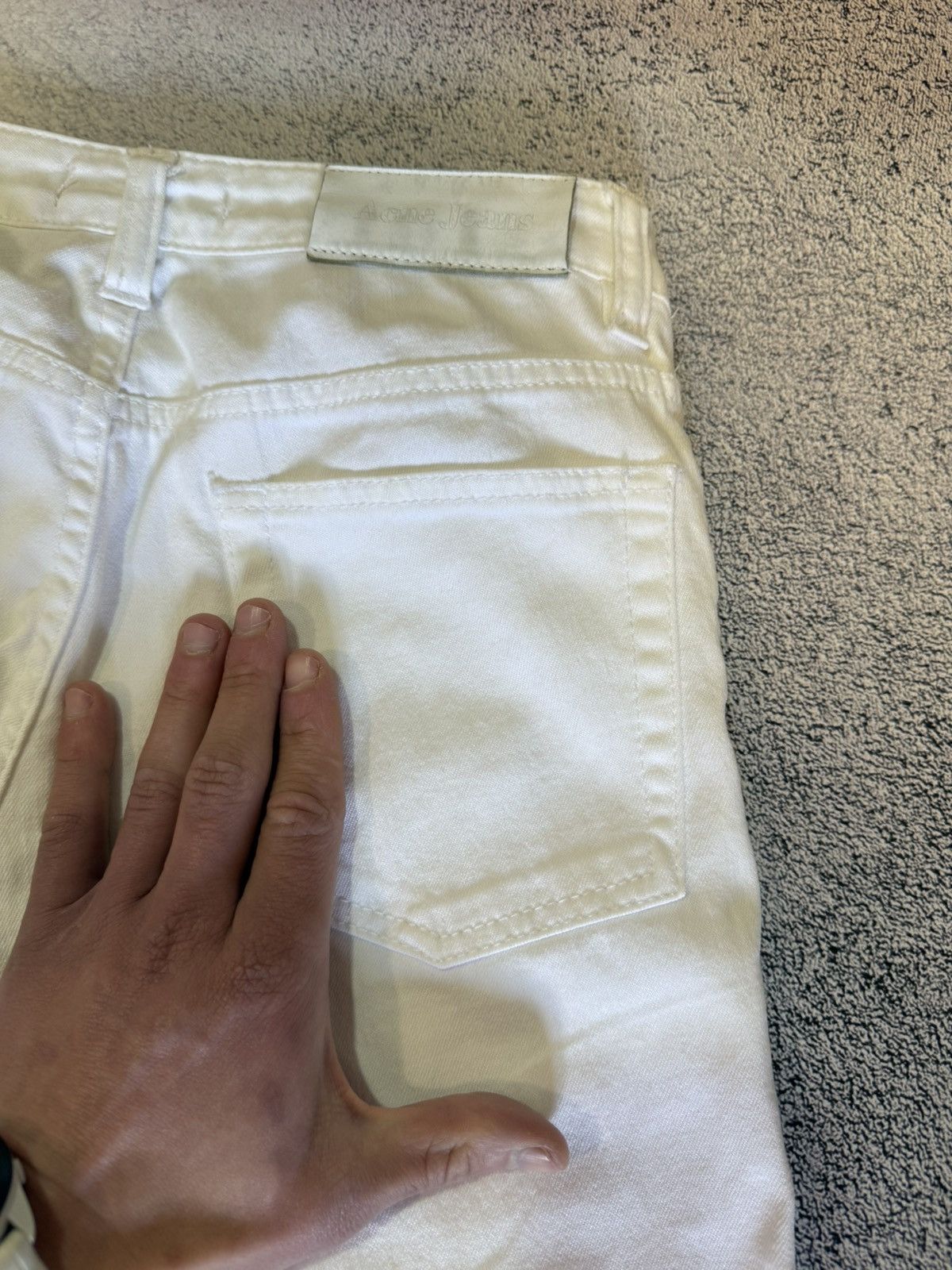 Acne Studios Acne Jeans HEP Slim Straight White Denim 26x34 Vintage Size 26" / US 2 / IT 38 - 20 Thumbnail