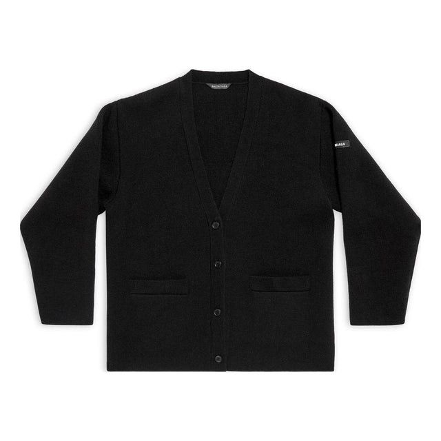 Balenciaga o1mt1gz0226 Cardigan In Black Size L / US 10 / IT 46 - 1 Thumbnail