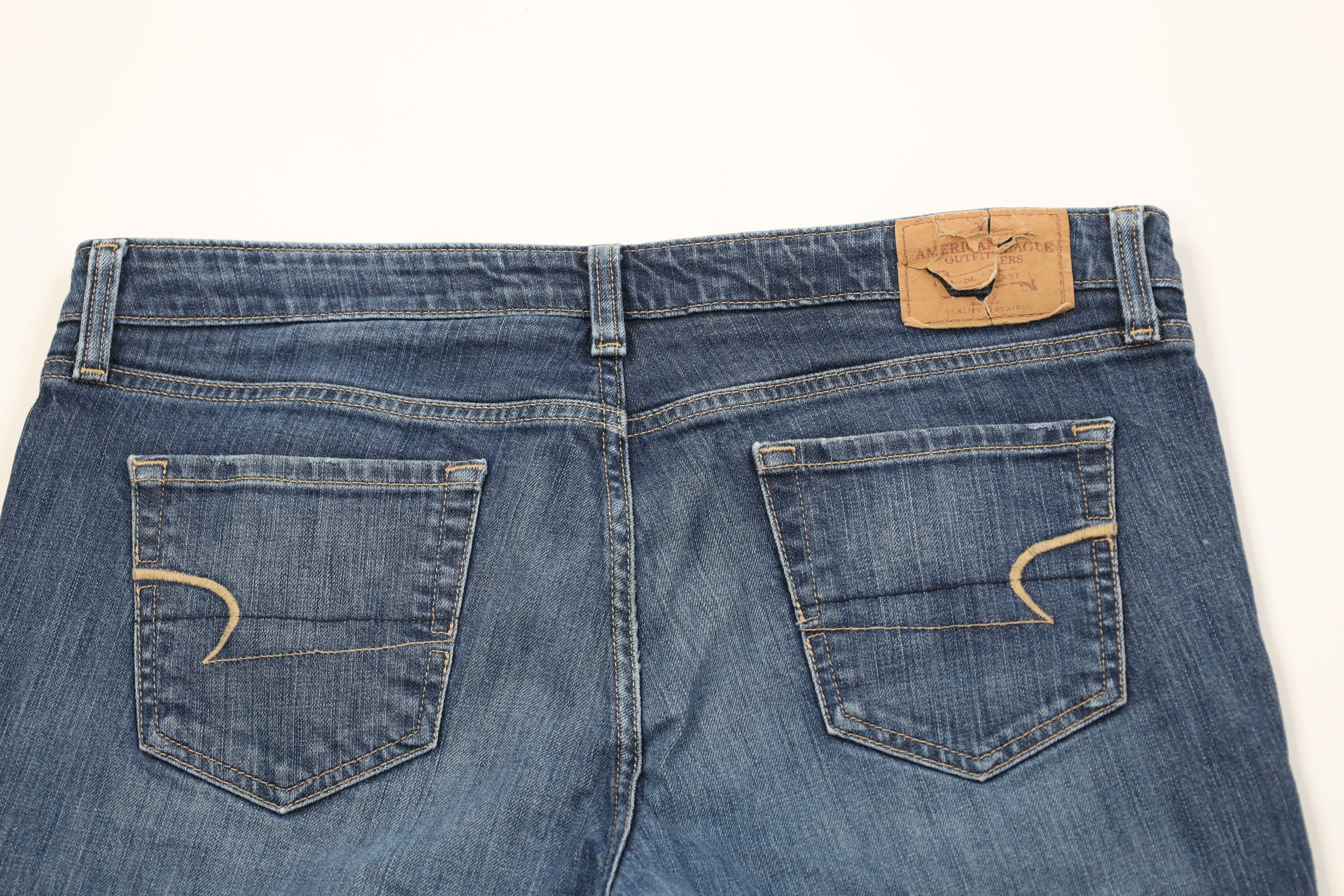 American Eagle Outfitters Vintage 90s Y2K American Eagle Flared Wide Leg Jeans Blue Size 36" / US 14 / IT 50 - 9 Thumbnail