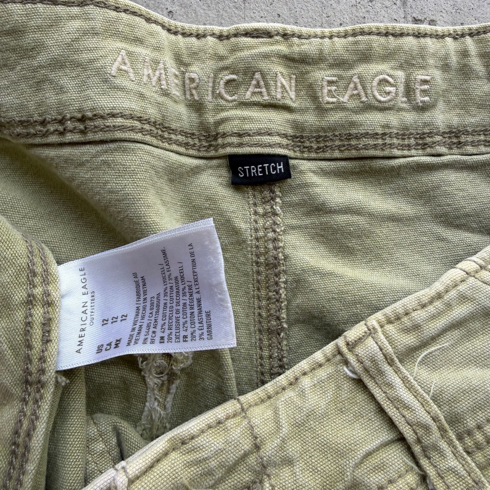 American Eagle Outfitters Vintage Y2K American Eagle Canvas Cargo Shorts Women’s 12 Size 34" / US 12 / IT 48 - 5 Thumbnail
