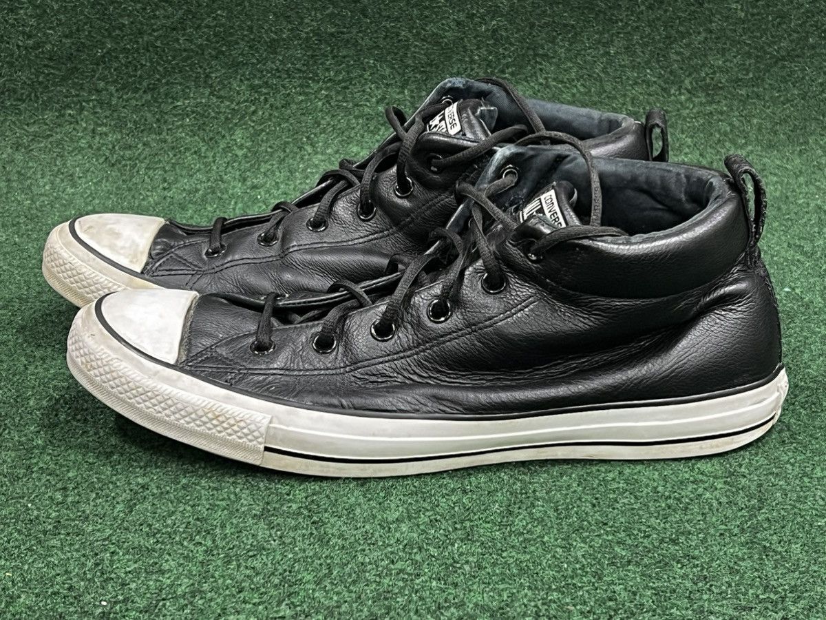 Converse Leather Chuck Taylor Hi All Star Shoes in Black, Men's (Size 13)