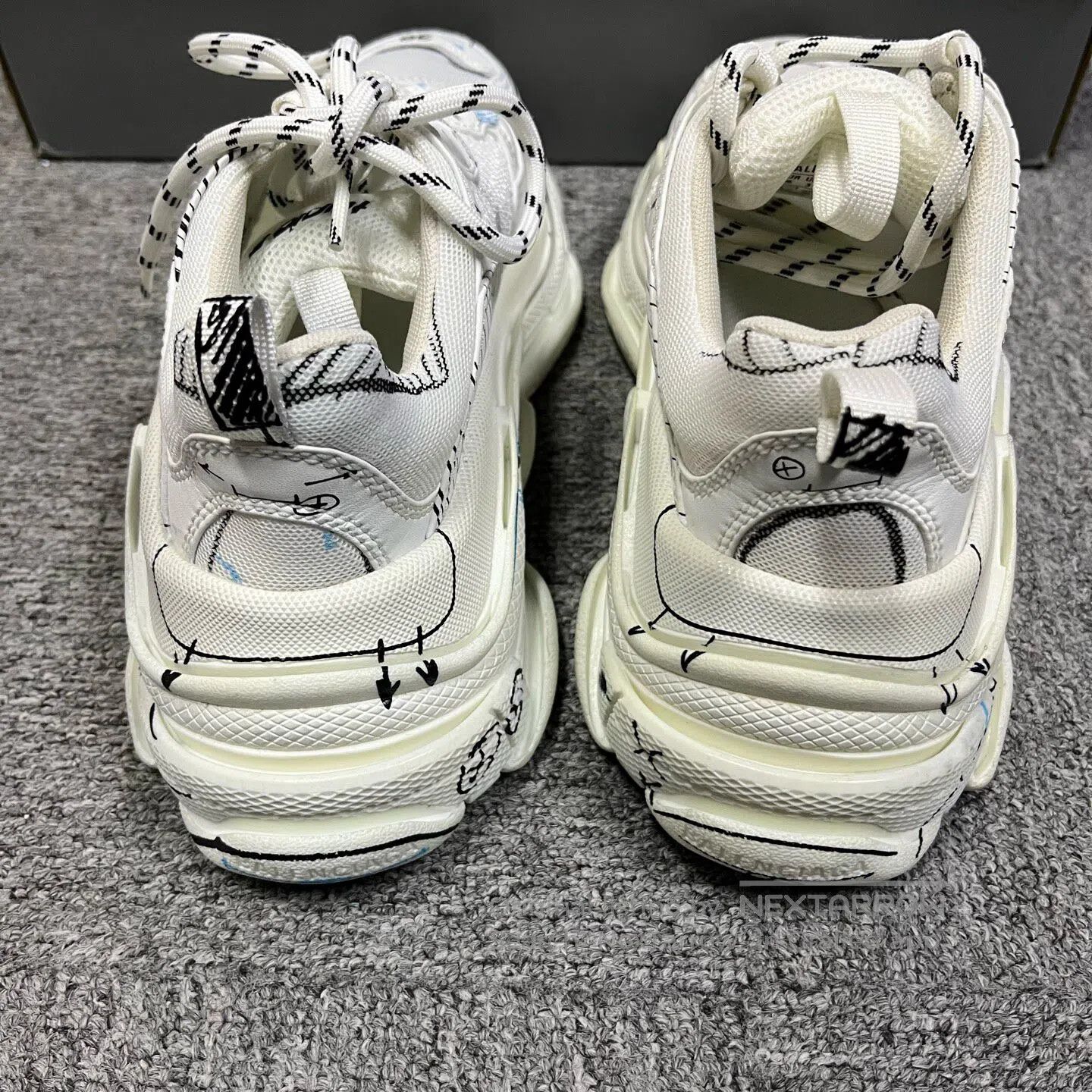 Other Balenciaga White double-layer foam logo embroidered anti-s Size US 5.5 / IT 35.5 - 4 Thumbnail