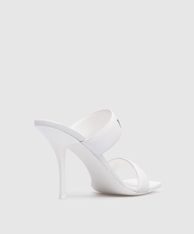 Palm Angels o1y1125 Logo Mules in White Size US 8 / IT 38 - 2 Thumbnail