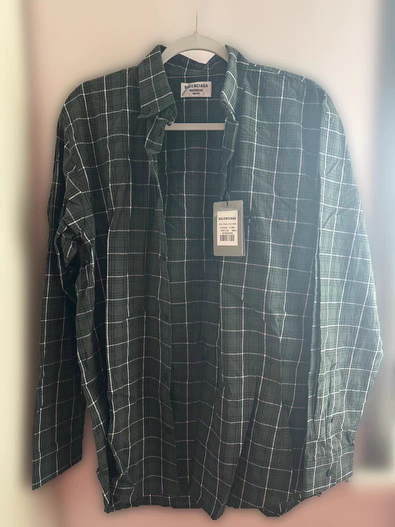 Balenciaga Balenciaga Plaid Shirt / Overshirt。Q9 Size S / US 4 / IT 40 - 1 Thumbnail