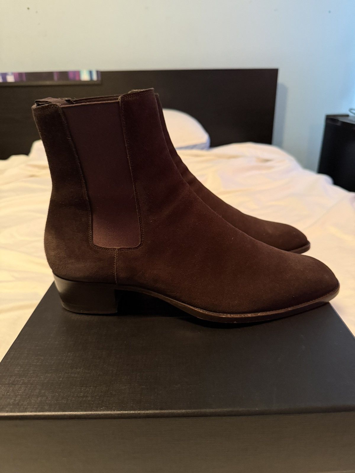 Saint Laurent Paris RARE FW13 Chocolate Chelsea Size US 10 / EU 43 - 4 Thumbnail