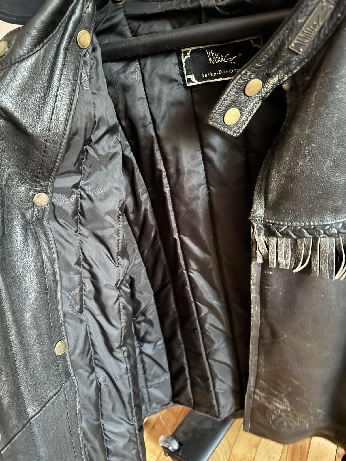 Harley Davidson × Vintage Harley Davidson Vintage Genuine Leather Jacket RARE Size US S / EU 44-46 / 1 - 4 Thumbnail