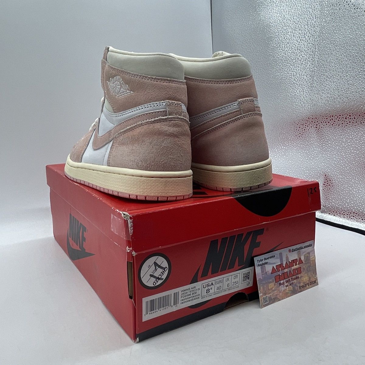 Jordan Brand Wmns air Jordan 1 high washed pink Size US 8.5 / IT 38.5 - 4 Thumbnail