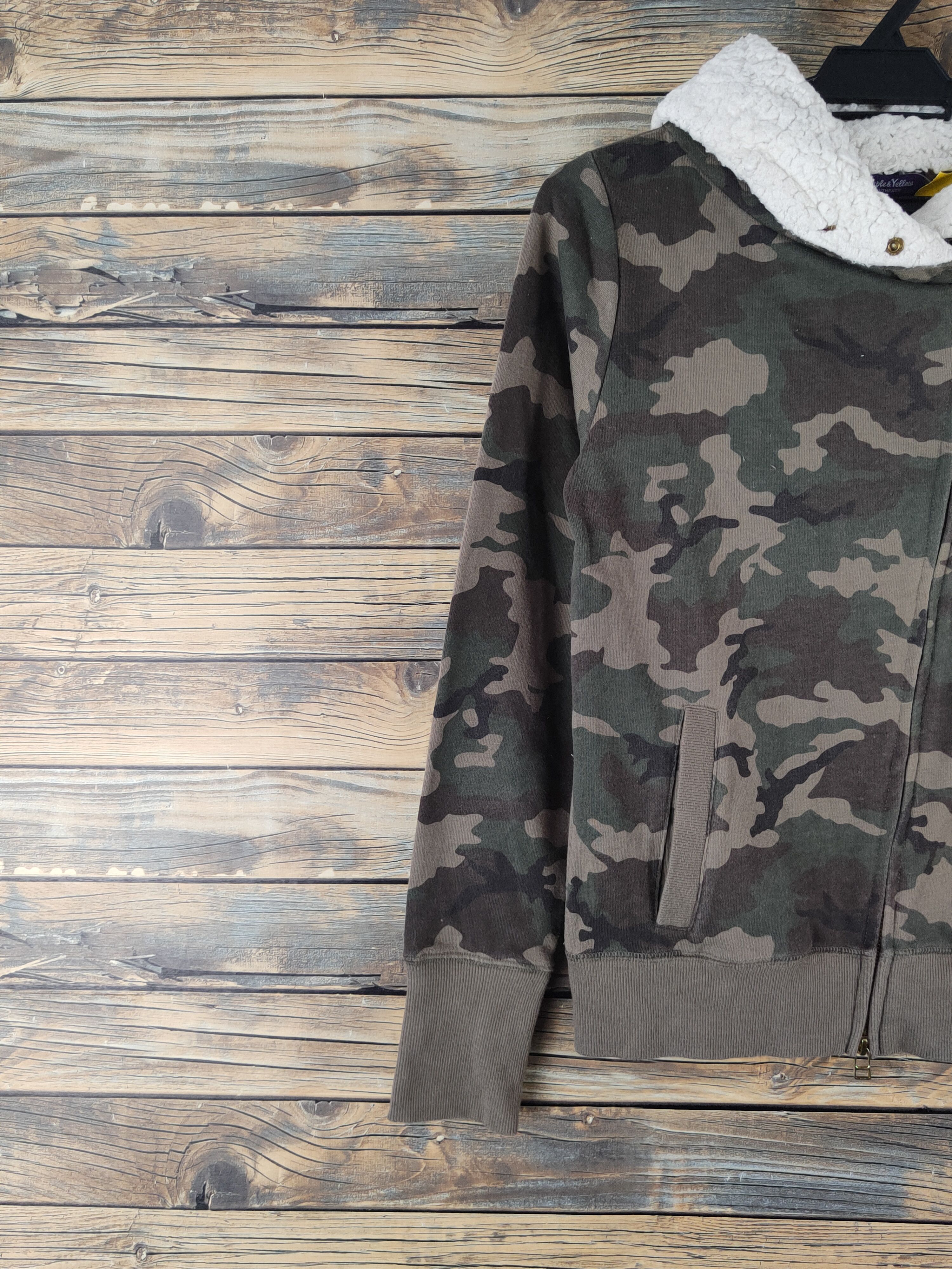 Japanese Brand DL Purple & Yellow Camouflage Sweaters #2492 Size M / US 6-8 / IT 42-44 - 3 Thumbnail