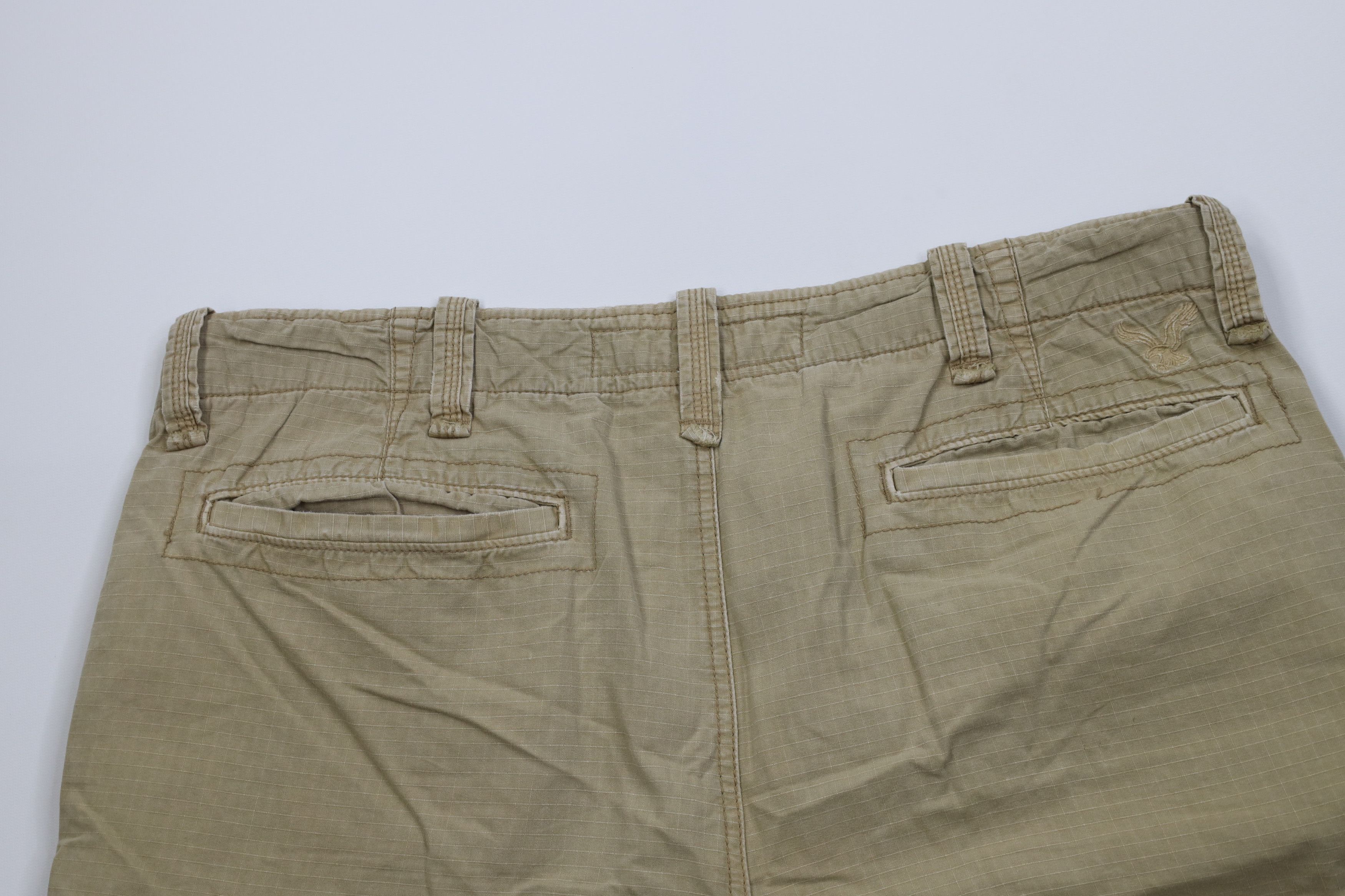 American Eagle Outfitters Vintage Y2K American Eagle Ripstop Cargo Shorts Beige Brown Size US 38 / EU 54 - 10 Thumbnail
