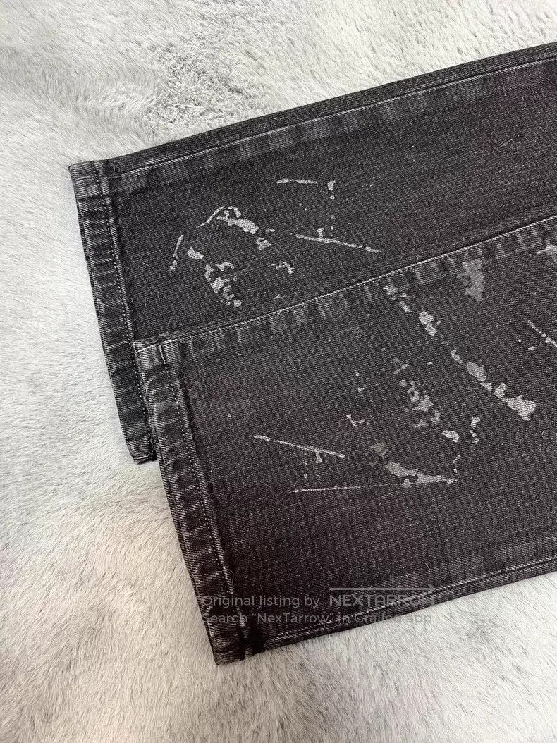 Saint Laurent Paris Saint Laurent Paris Black Reflective Splatter Basic Denim Size US 32 / EU 48 - 7 Thumbnail
