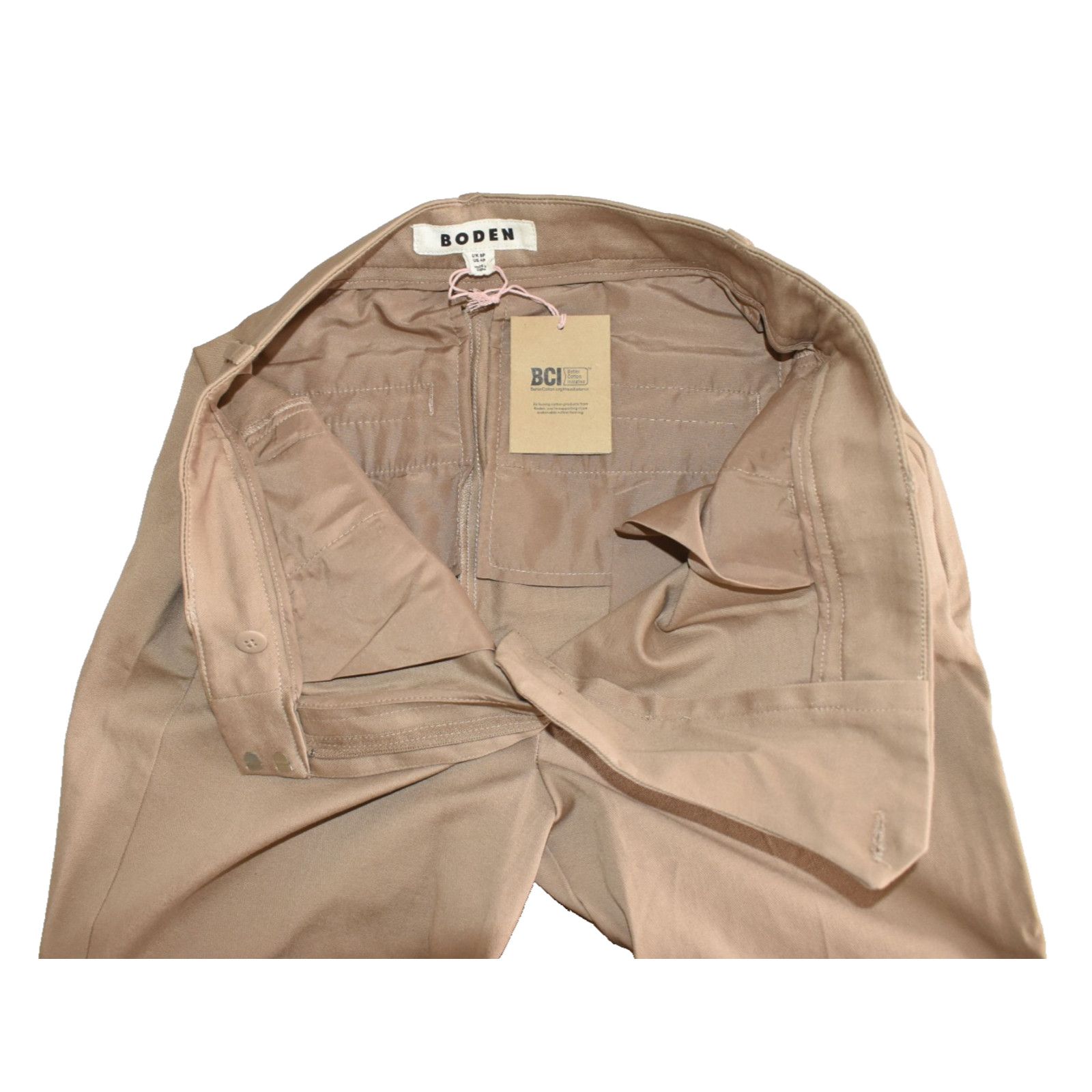 Boden NWT BODEN Neutrals Cotton Twill Petite Trouser Pants Size 4P Size 27" / US 4 / IT 40 - 3 Thumbnail