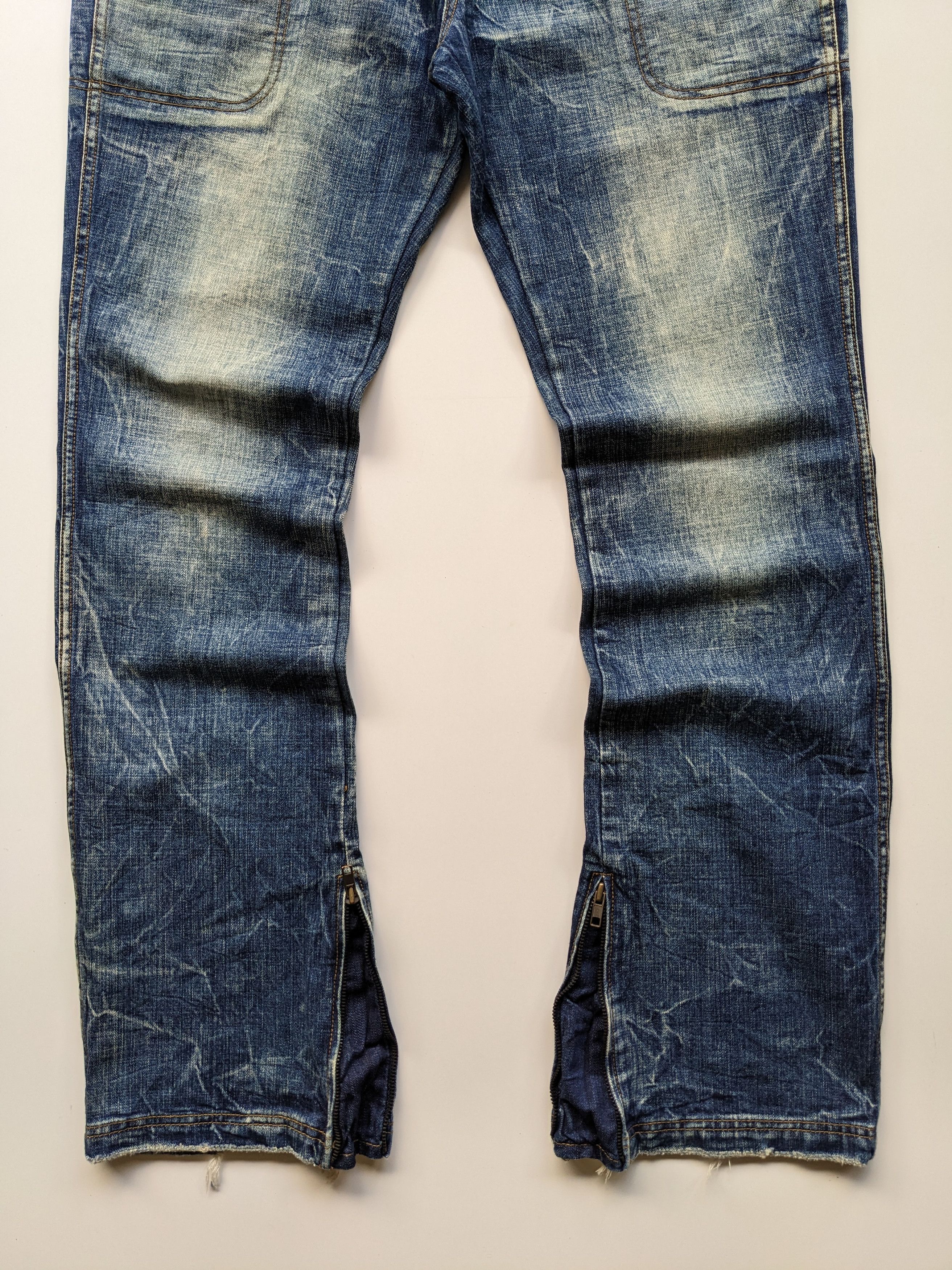Hedi Slimane × Japanese Brand × Jean Pinball clawmark flare zipper jeans Size US 37 - 4 Thumbnail
