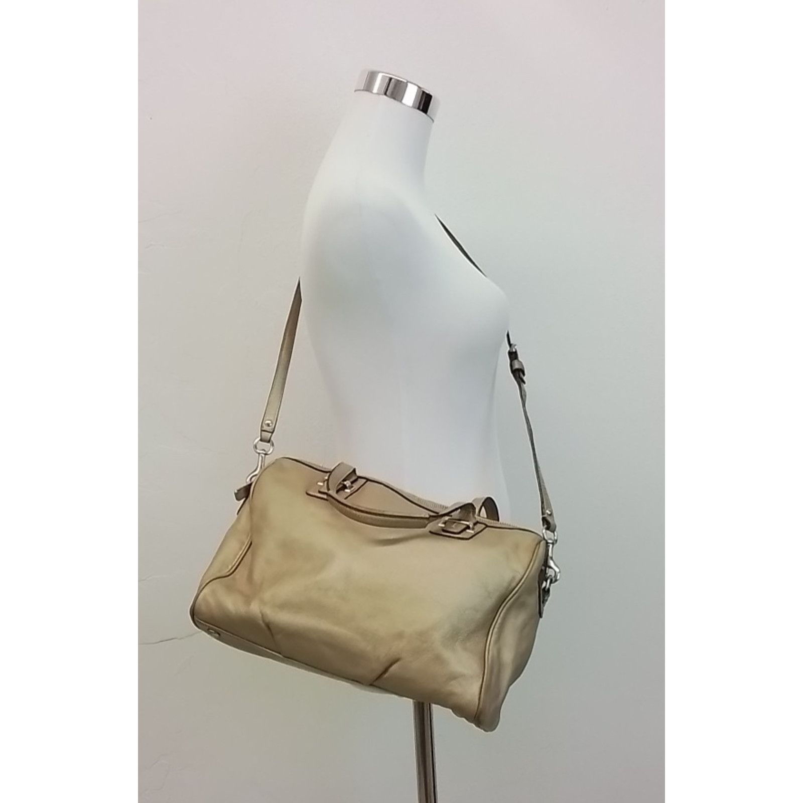Coach Coach Taylor Handbag Satchel Champagne Silver Crossbody Size ONE SIZE - 2 Thumbnail