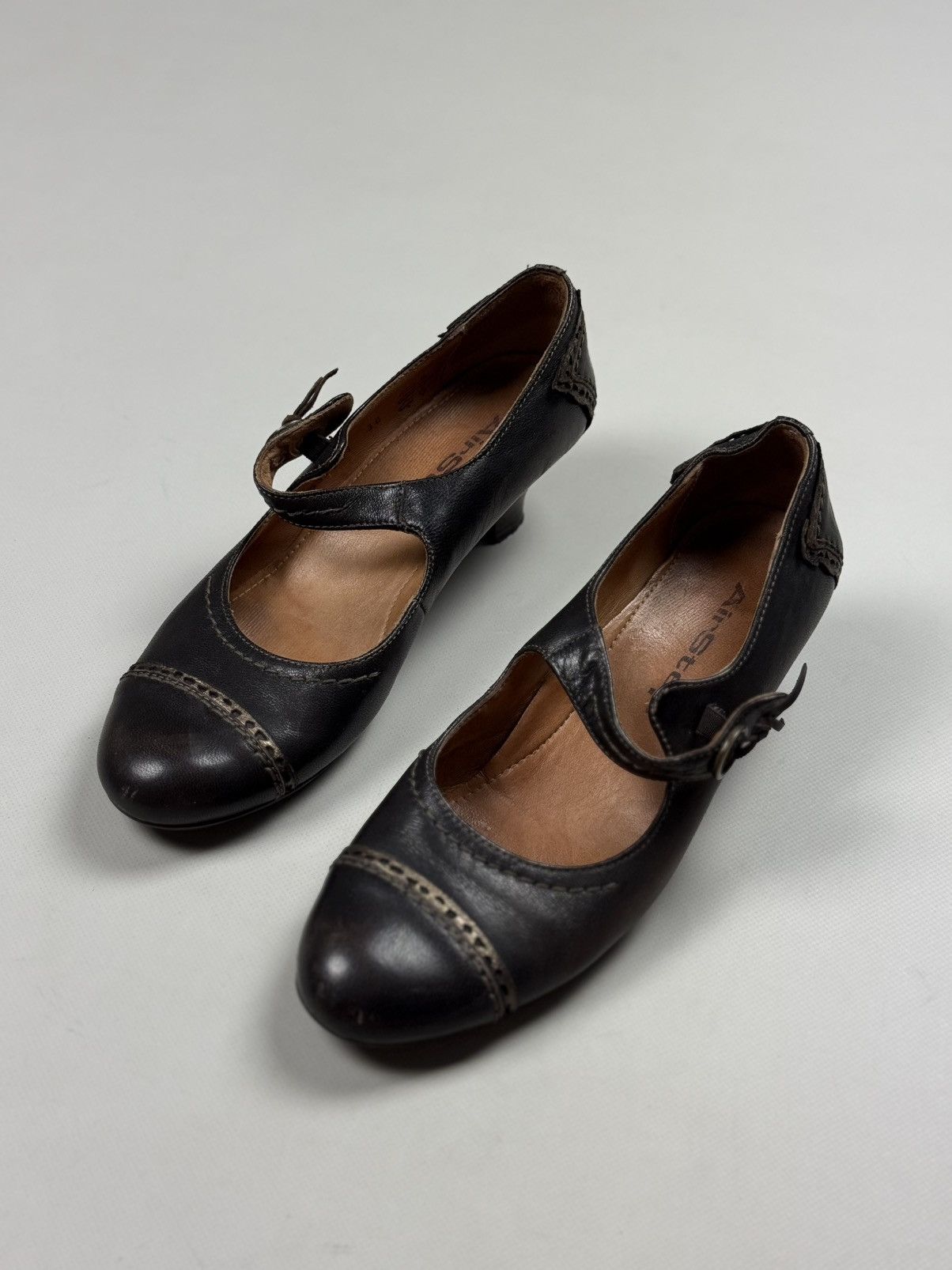 A.S.98 × Vintage Airstep Vintage Avant-Garde Ladies Leather Heeled Shoes Size US 8 / IT 38 - 16 Thumbnail