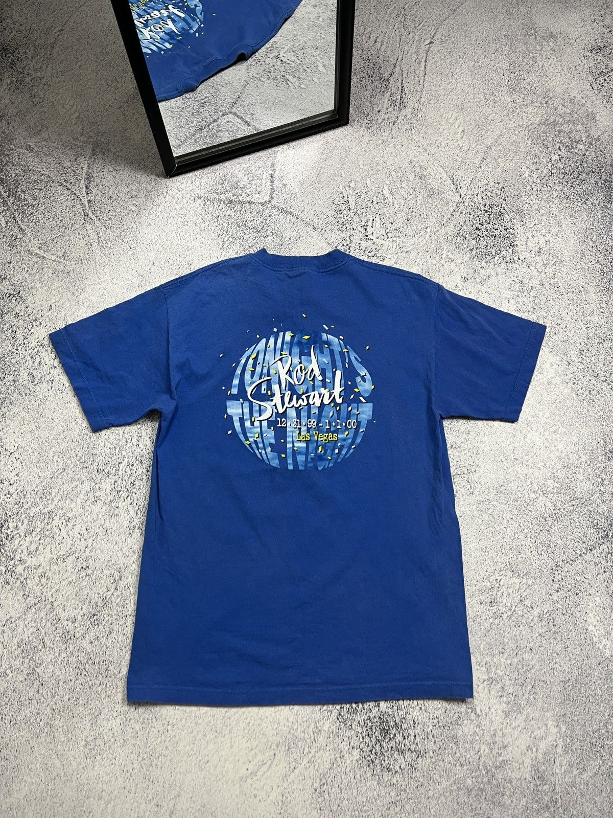 Band Tees × Vintage Rod Stewart Tonight's The Night Las Vegas New Years T-Shirt Size US L / EU 52-54 / 3 - 7 Thumbnail