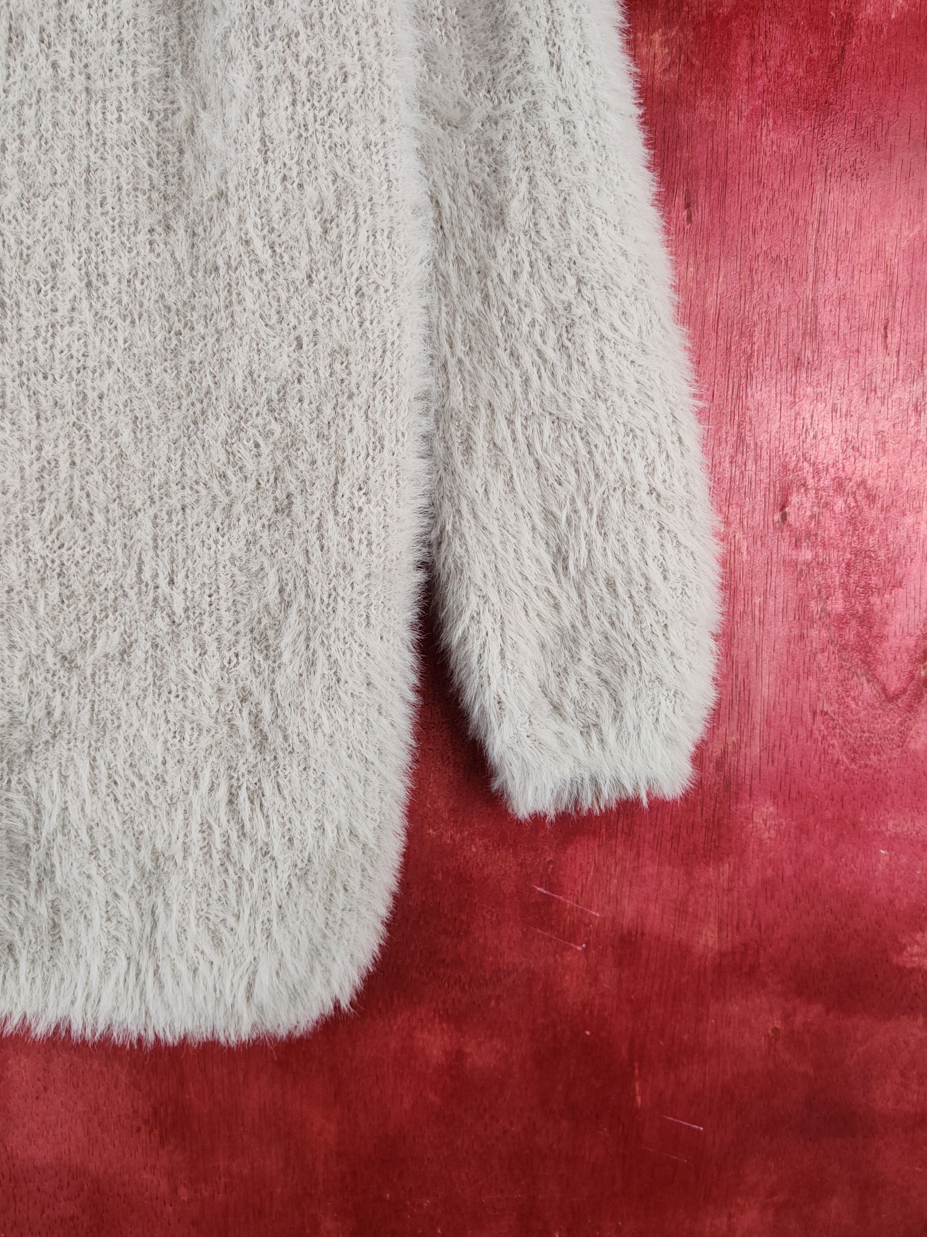 GU GU Gray Shag Shaggy Fur Mohair Knitwear #S1974 Size S / US 4 / IT 40 - 6 Thumbnail