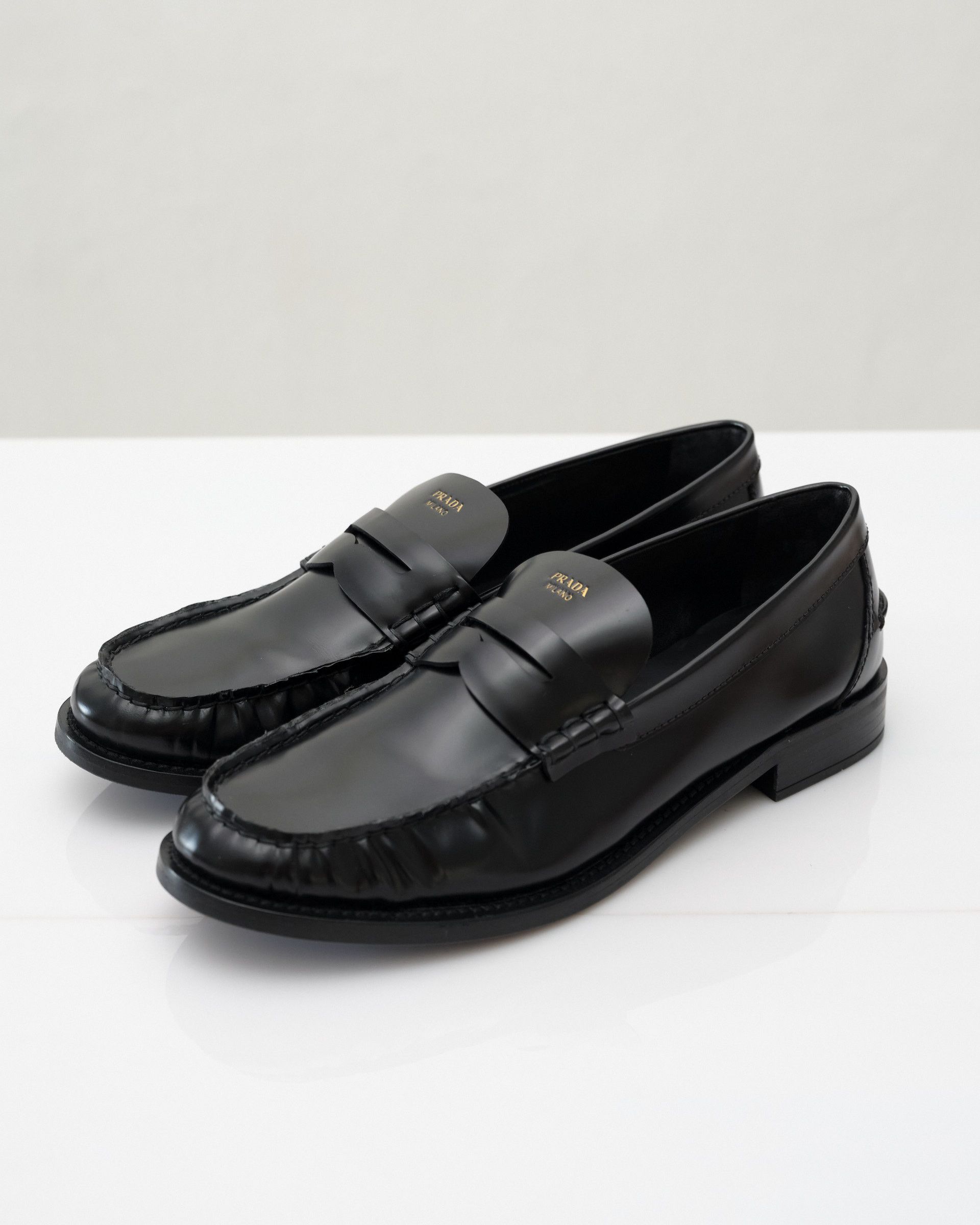 Prada Prada brushed leather loafers Size US 9 / IT 39 - 1 Thumbnail