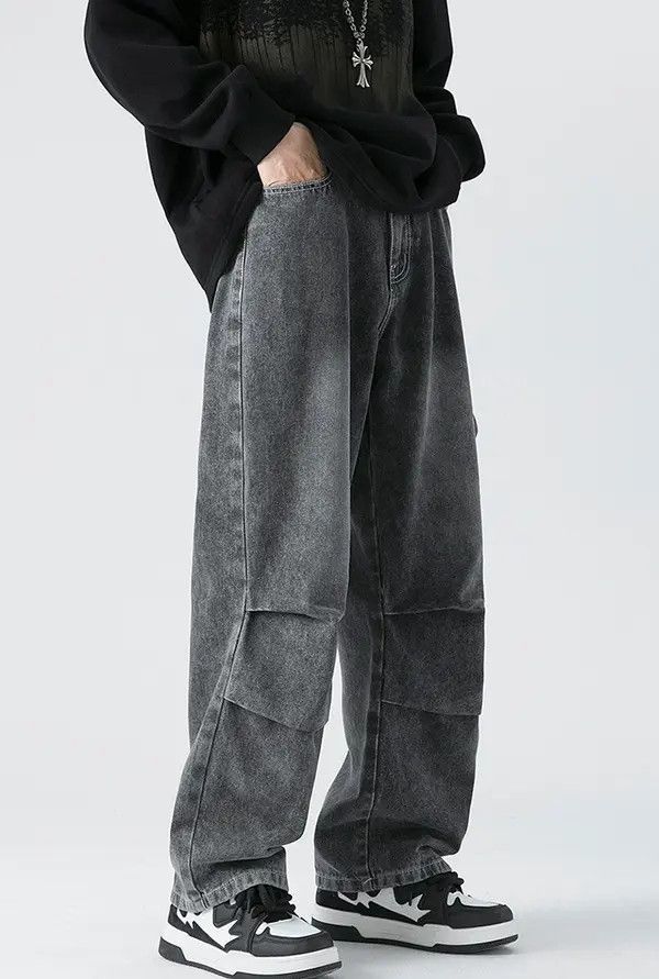 Japanese Brand Washed vintage distressed workwear straight-leg casual jeans Size US 32 / EU 48 - 7 Thumbnail