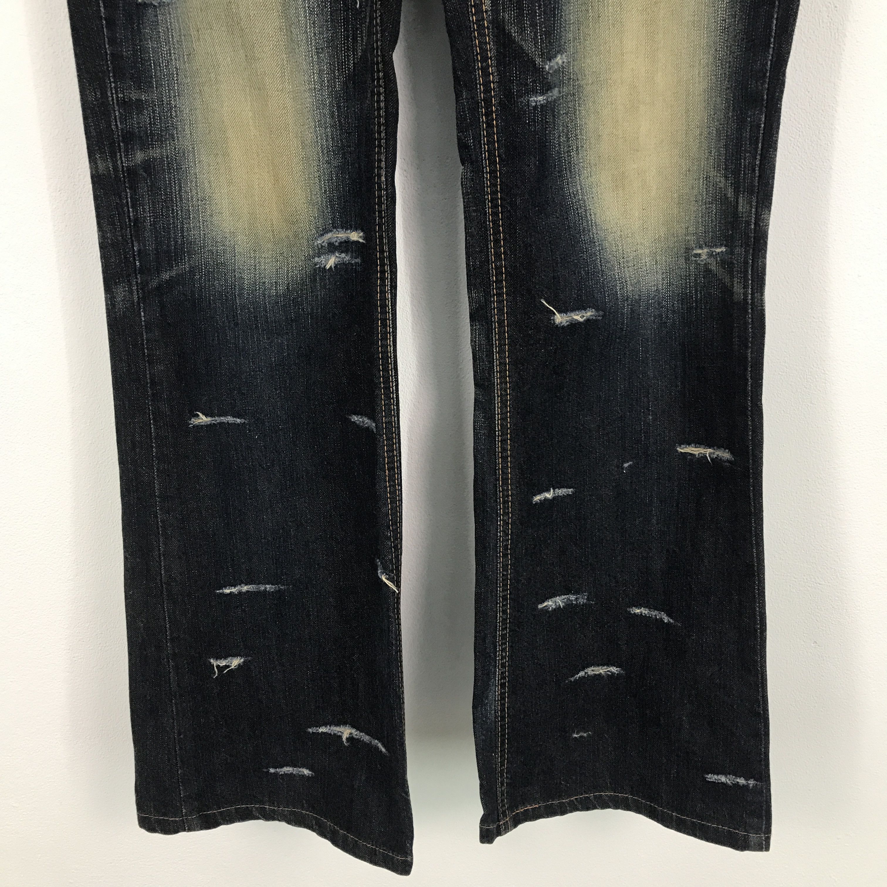 Edwin × If Six Was Nine × Le Grande Bleu (L.G.B.) Rare🔥Flare Edwin Japan bootcut design distressed jeans Size US 30 / EU 46 - 8 Thumbnail