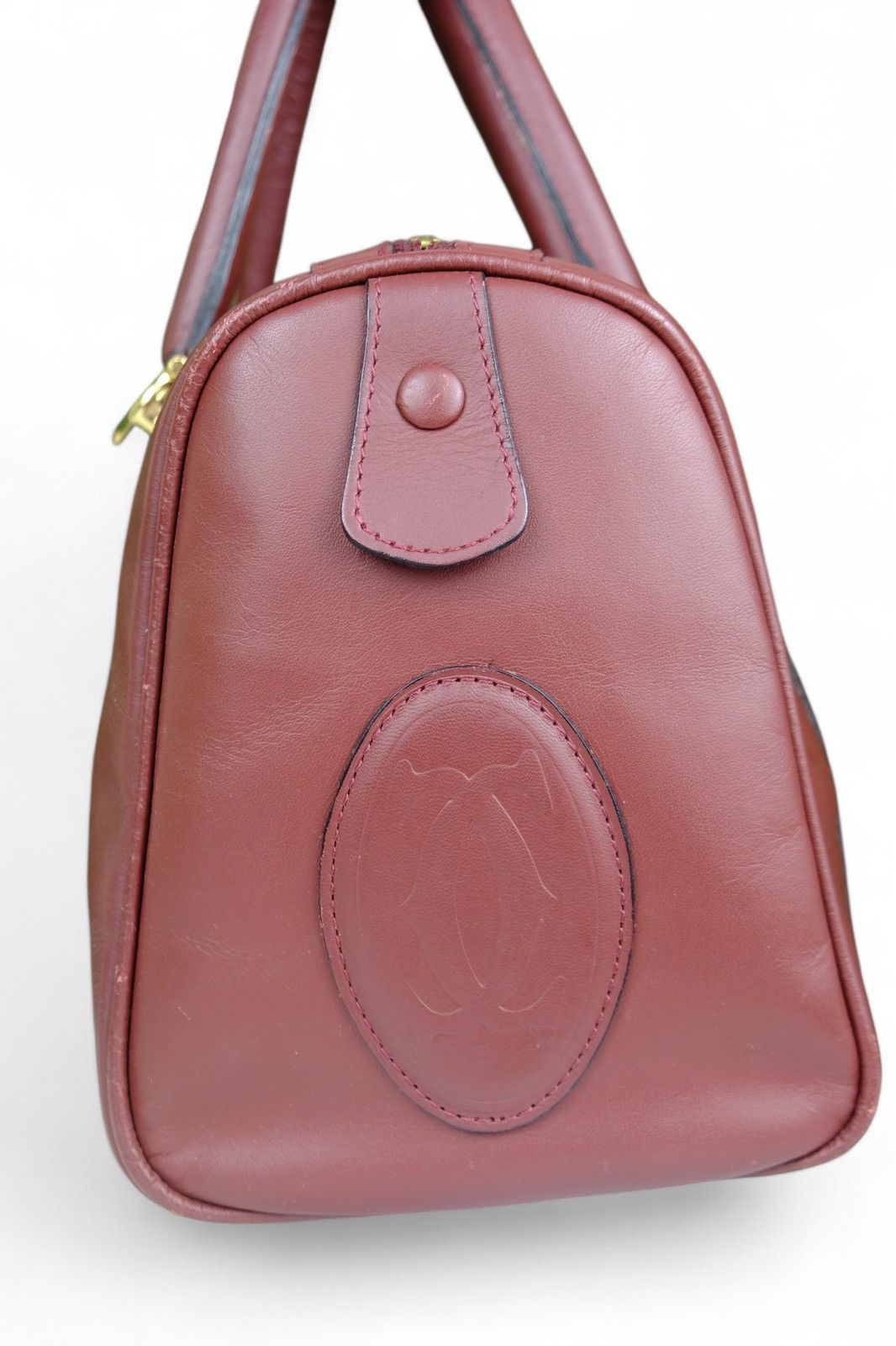 Cartier Vintage CARTIER 1980s Boston Bag Leather Bordeaux Size ONE SIZE - 10 Thumbnail
