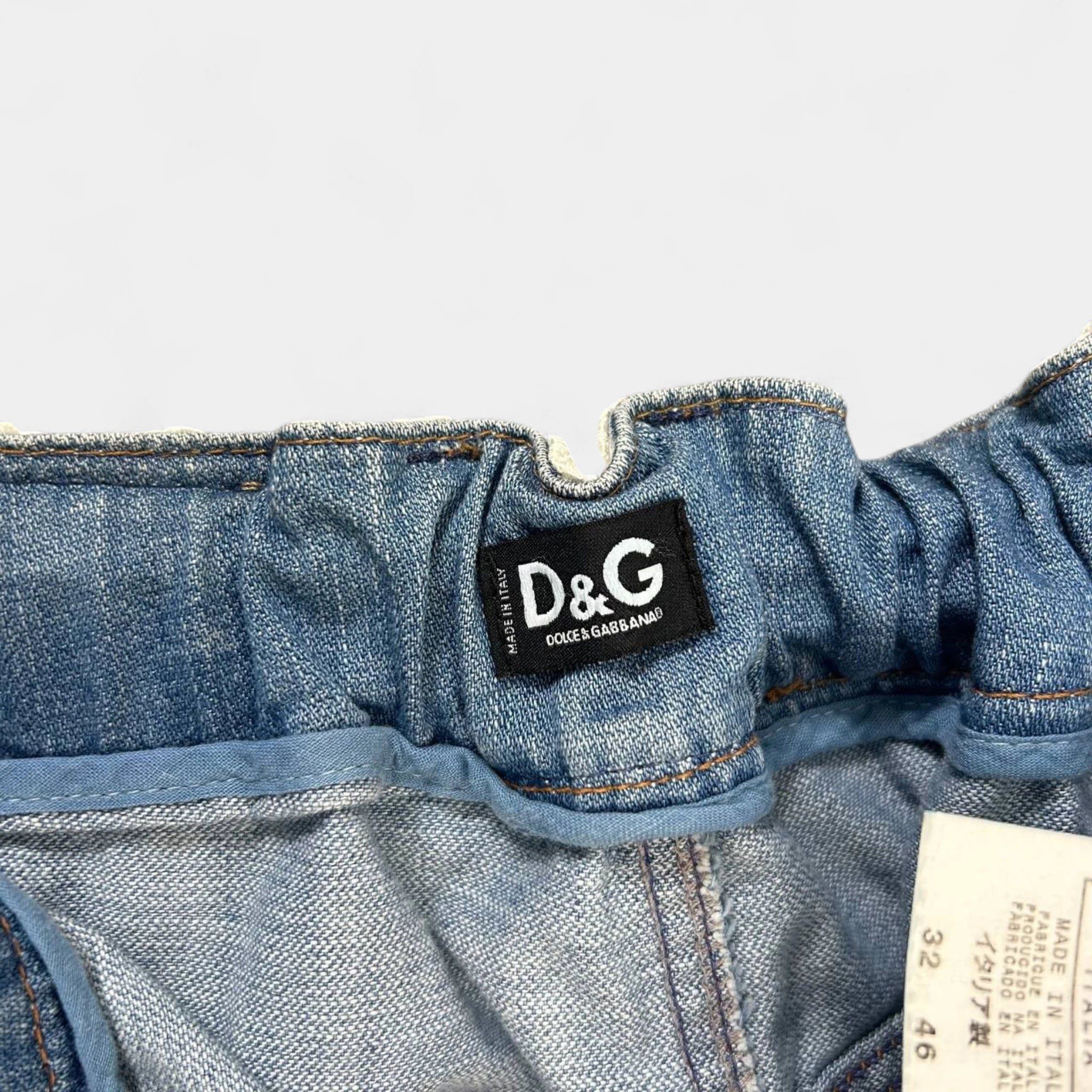 Dolce & Gabbana Dolce & Gabbana 2000's Crochet Detail Blue Jeans Size 25" / US 0 / IT 36 - 3 Thumbnail