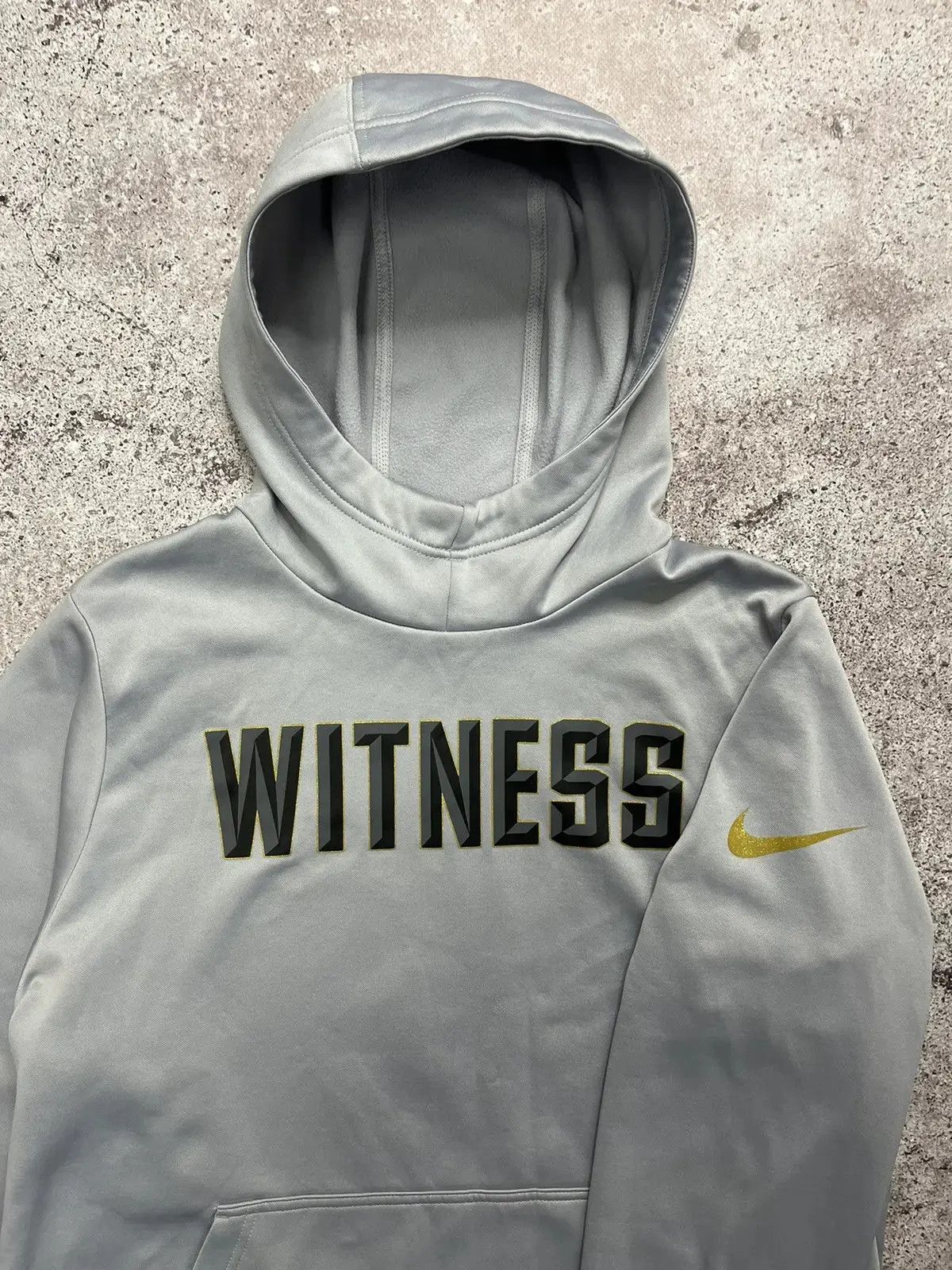 Nike Vintage Nike Basketball WITNESS Hoodie Gray Pullover Size L Size US L / EU 52-54 / 3 - 2 Thumbnail