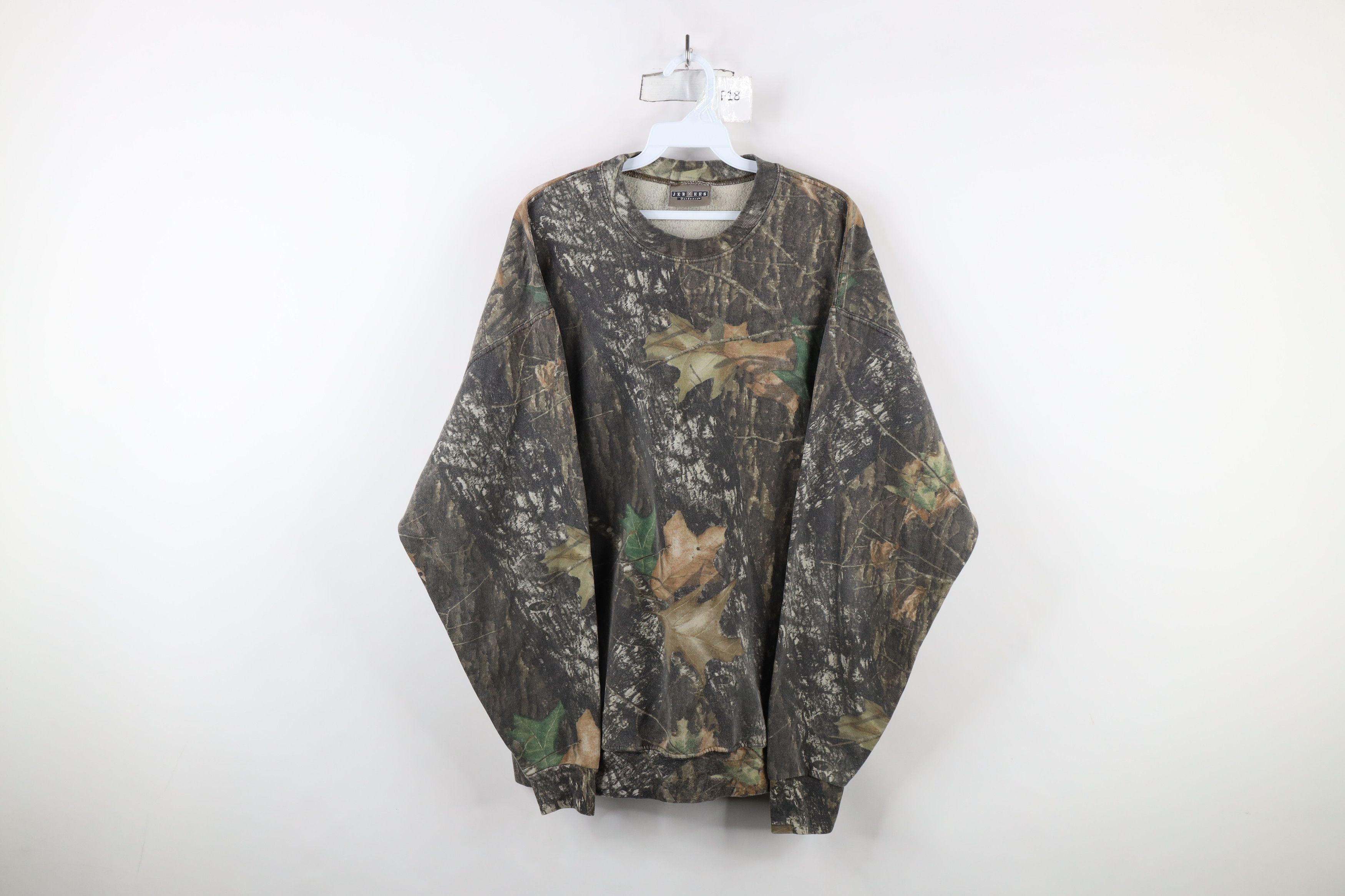 Vintage Vintage 90s Jerzees Mossy Oak Camouflage Crewneck Sweatshirt Size US XL / EU 56 / 4 - 1 Thumbnail
