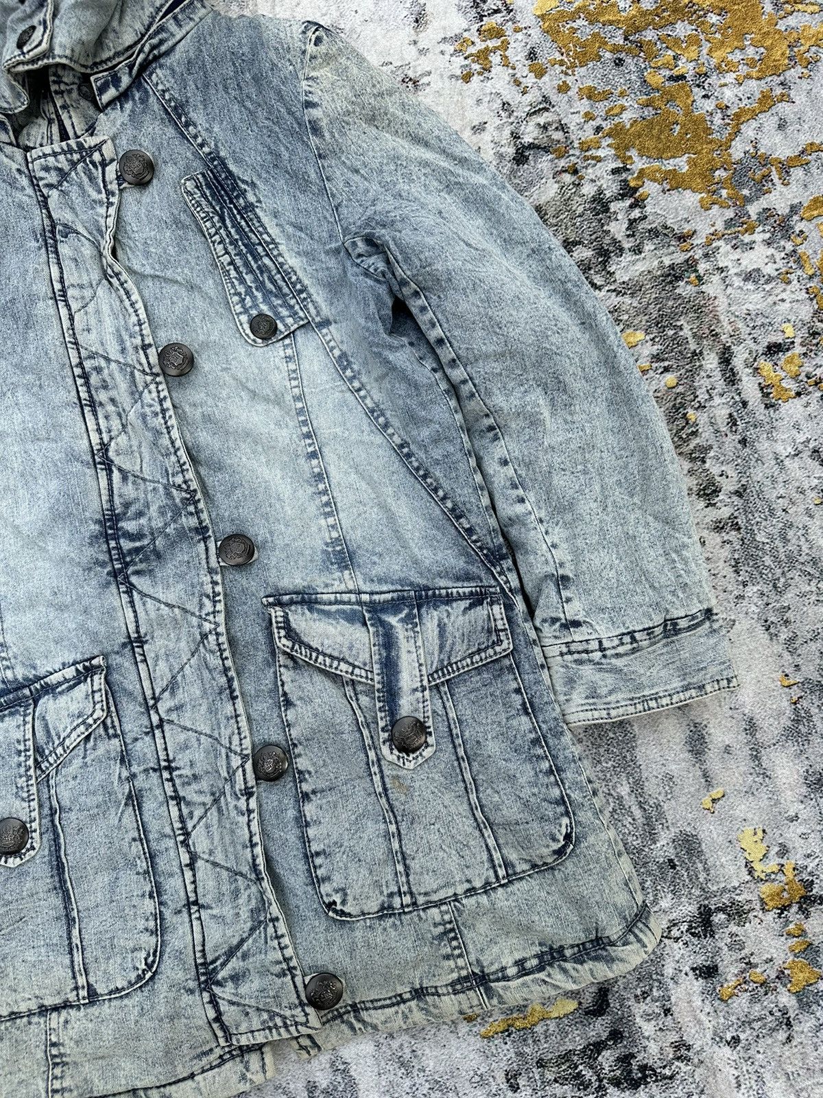 Beauty Beast WASHED DENIM FUR JACKET JAPANESE Style Archive PERSODEA Size US L / EU 52-54 / 3 - 4 Thumbnail