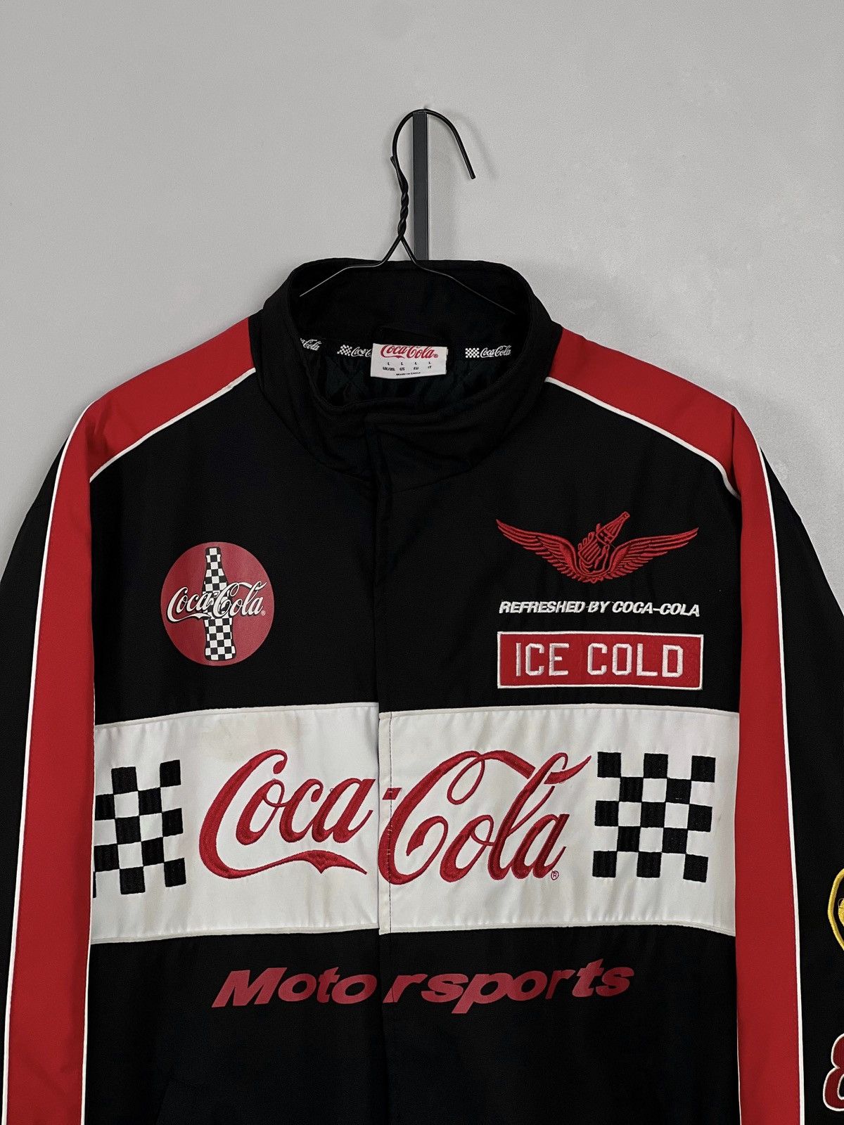 Chase Authentics Vintage Coca Cola NASCAR Racing Bomber Embroidered Jacket Size US L / EU 52-54 / 3 - 3 Thumbnail