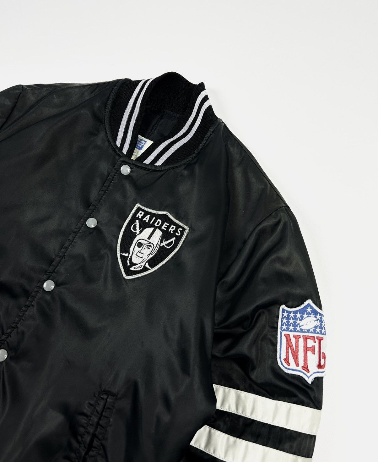 NFL Vintage Raiders Varsity NFL 90s Bomber Jacket Size US XL / EU 56 / 4 - 7 Thumbnail