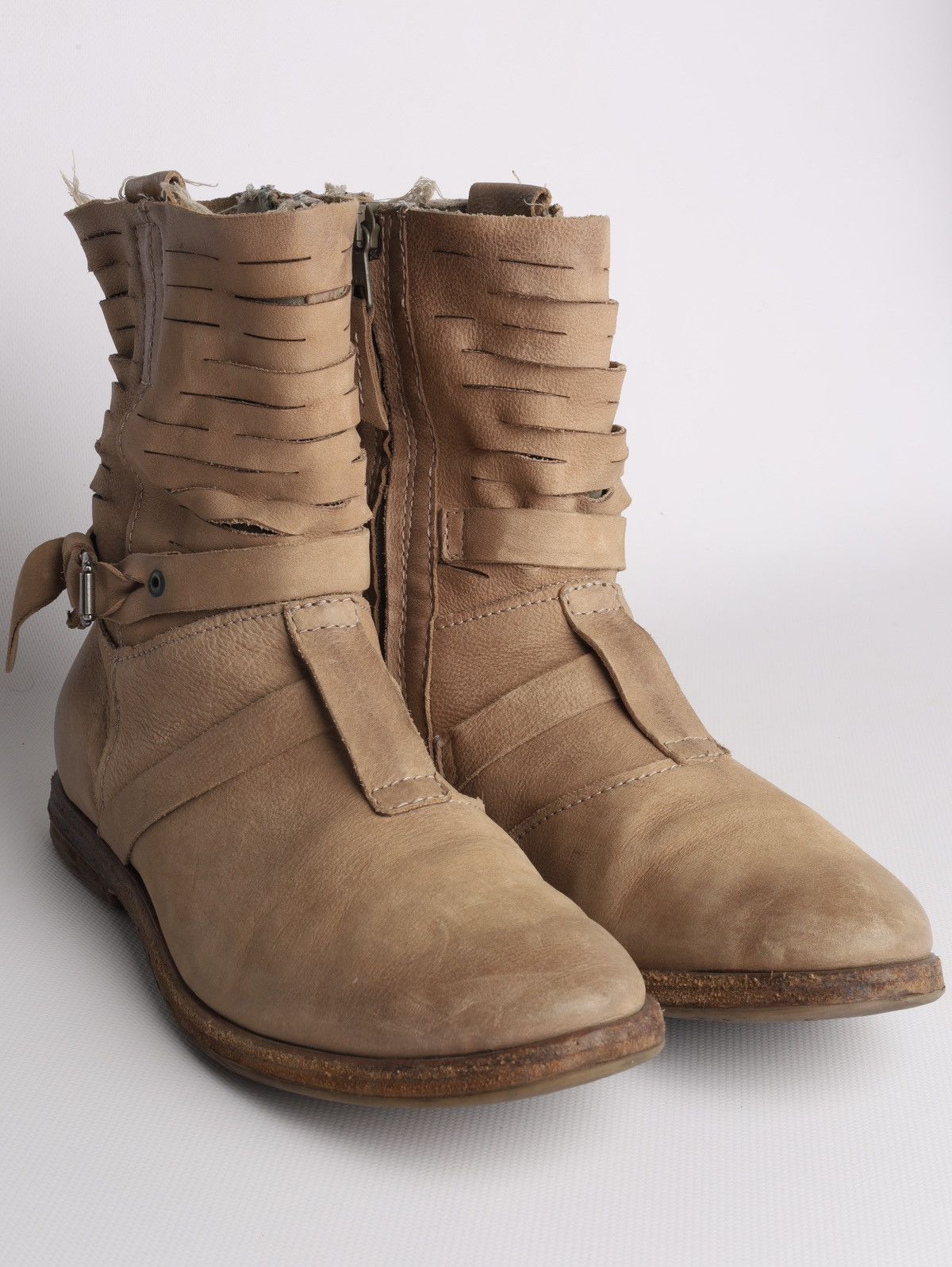 A.S.98 A.S.98 AS98 Airstep Leather Beige High Boots Shoes Size US 11 / IT 41 - 9 Thumbnail