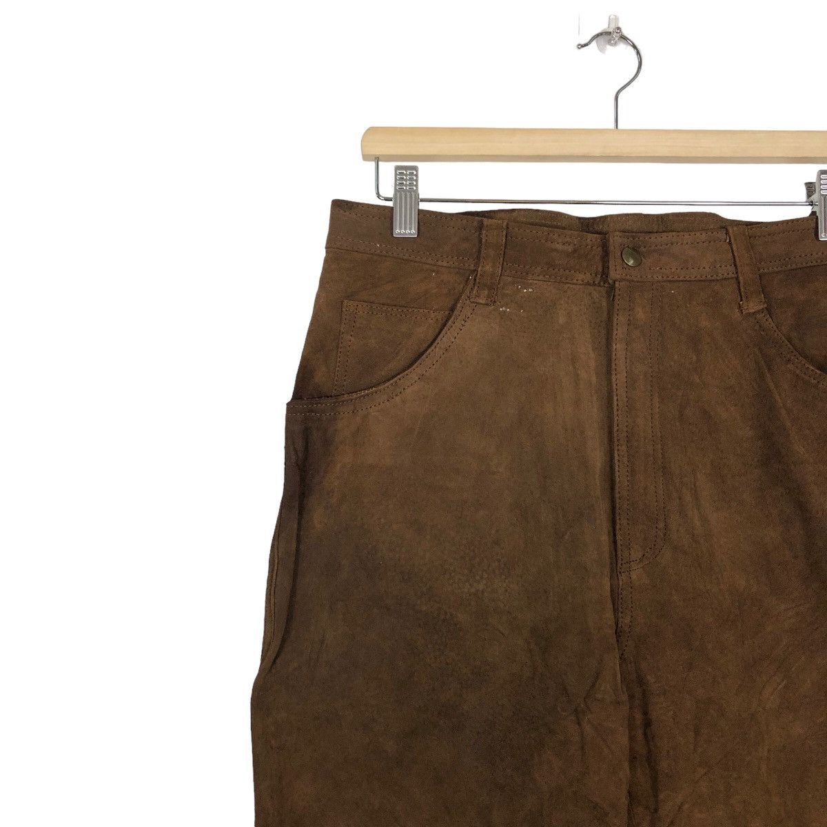 Genuine Leather 🔥Rare Genuine Leather Pants Stinna Issey Miyake Brown Size US 32 / EU 48 - 6 Thumbnail
