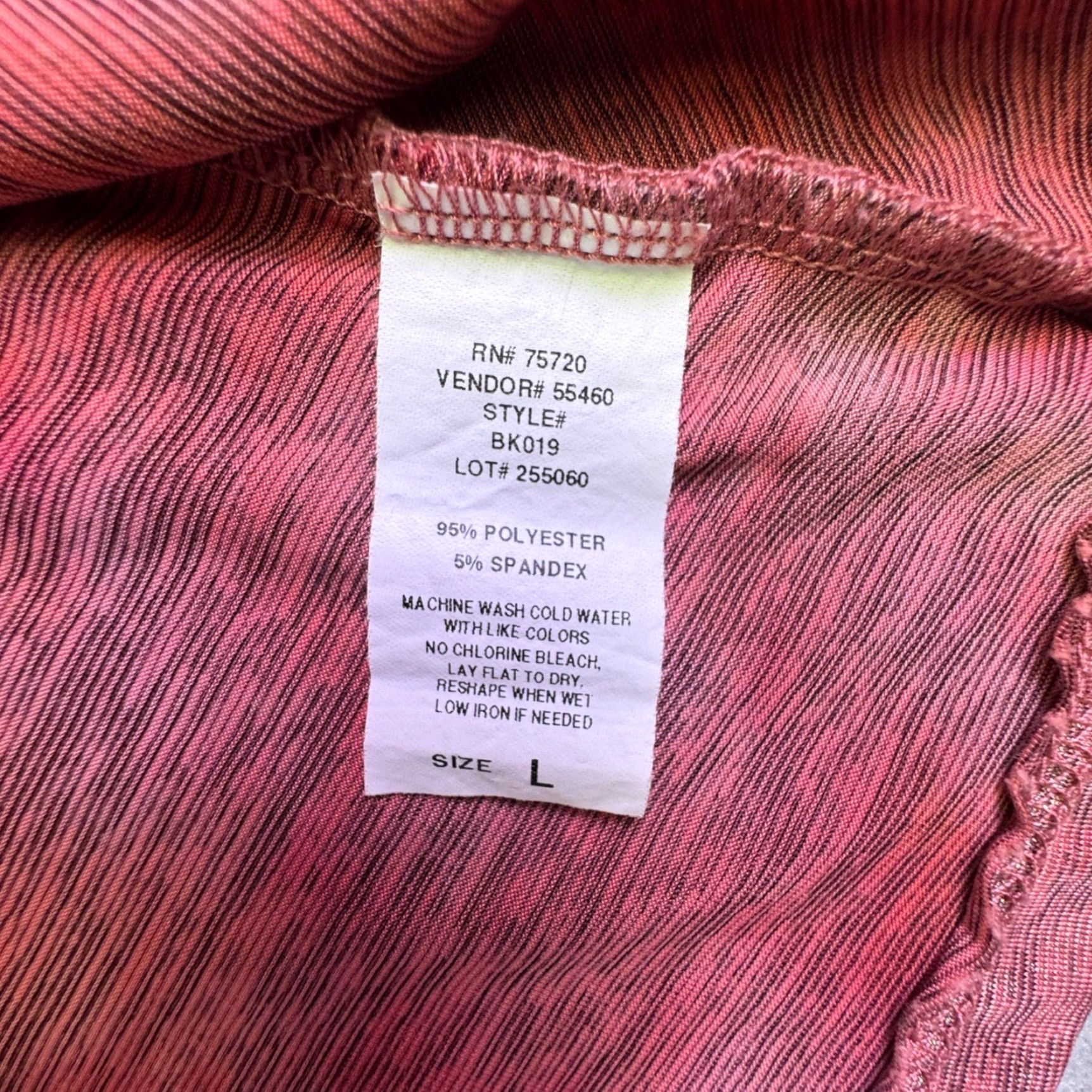 BKE BKE Buckle Shirt Blouse Women's Large Red Metallic Foil Space Dye Tank Top Size L / US 10 / IT 46 - 5 Thumbnail