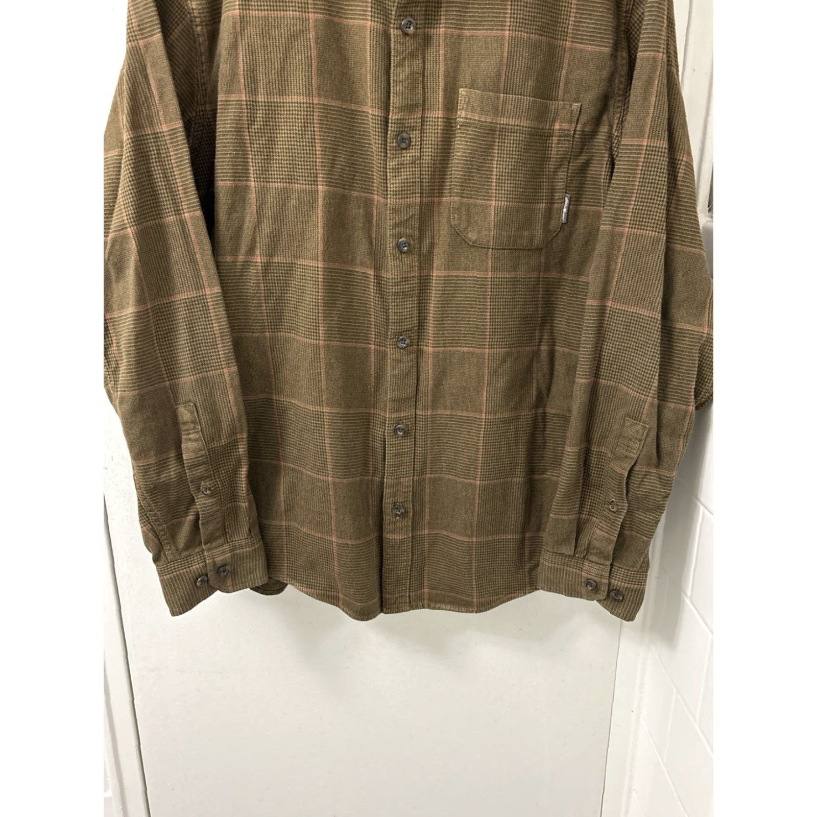 Eddie Bauer Eddie Bauer Button-Up Shirt Mens L Brown Plaid Houndstooth Flannel Long Sleeve Size US L / EU 52-54 / 3 - 3 Thumbnail