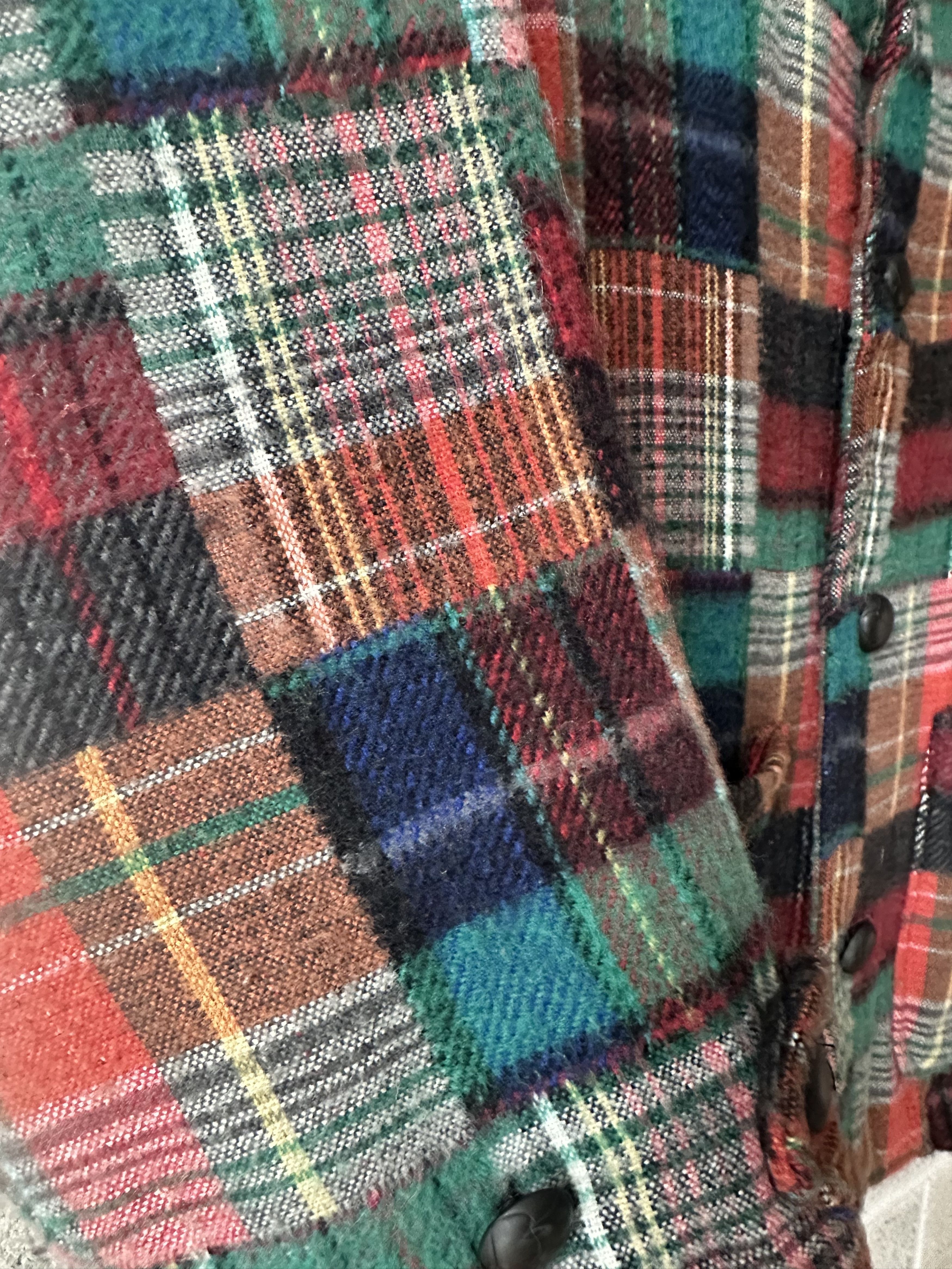 Vintage 'Our House' Vintage Plaid Cozy Shearling Jacket Size US M / EU 48-50 / 2 - 2 Thumbnail