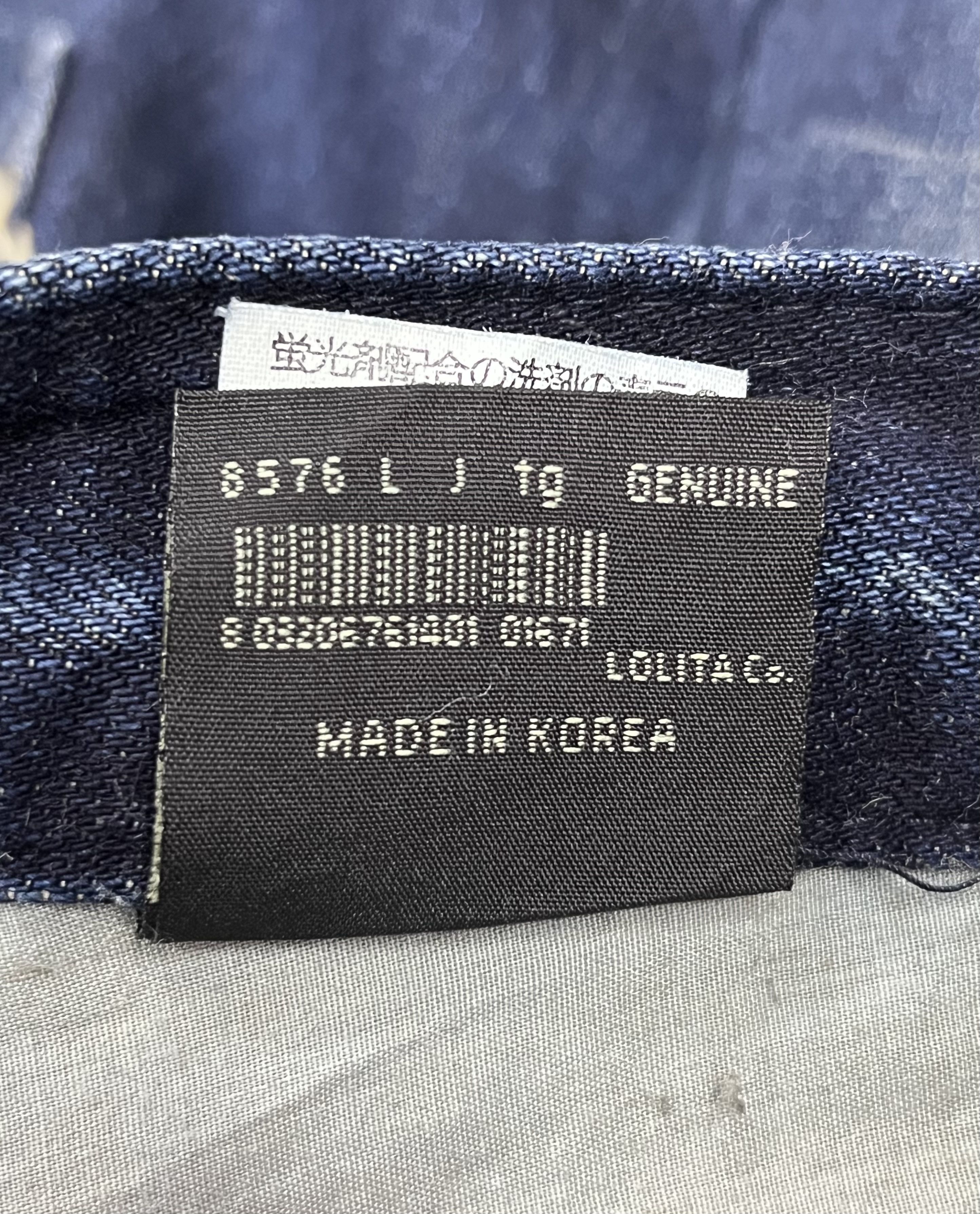 Vintage 🔥Vtg LOLITA CONCEPT CLUB Embroidery Skulls & Flowers Denim Size US 30 / EU 46 - 14 Thumbnail