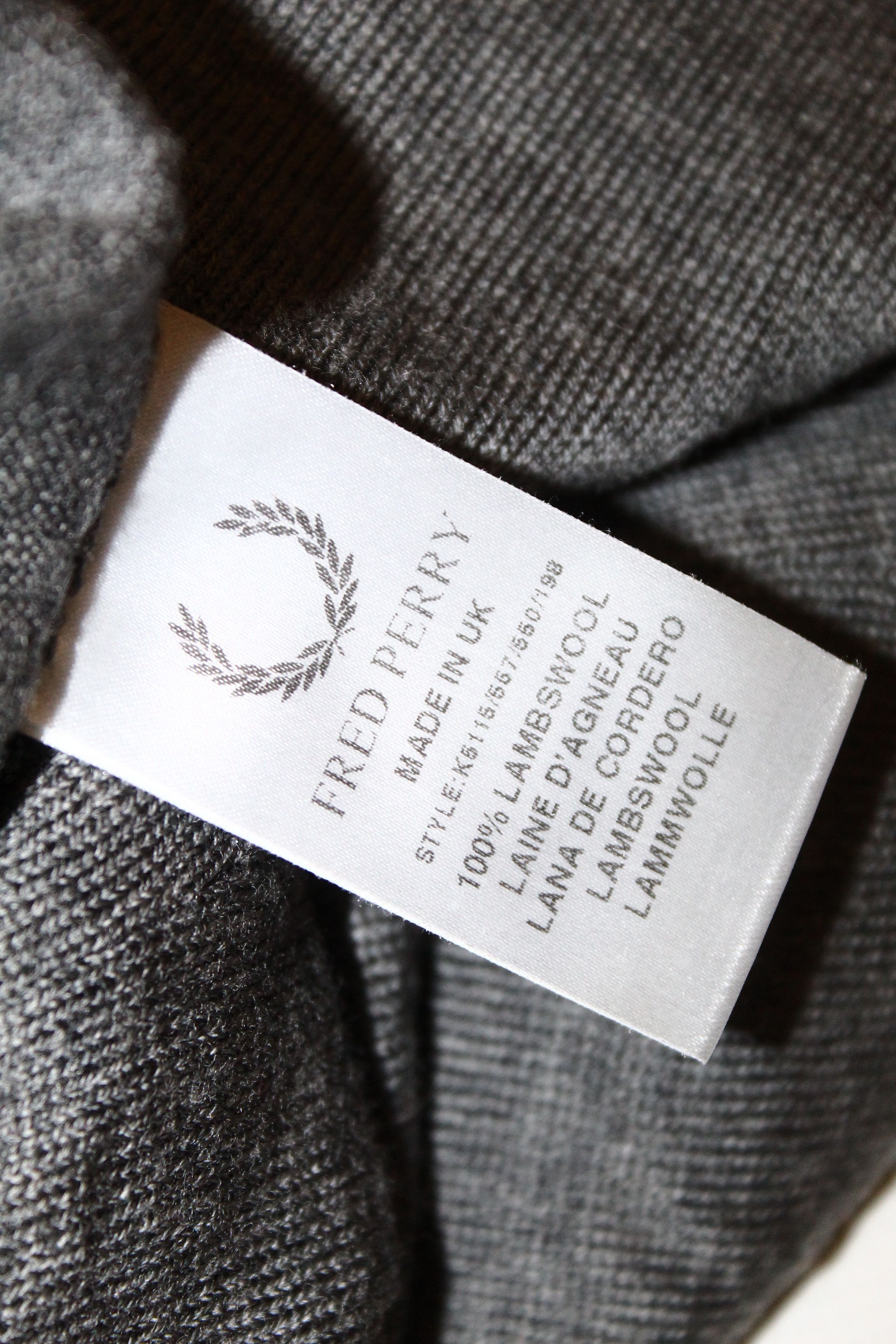Fred Perry VTG Fred Perry Classics V-neck Wool Jumper. Made in UK Size US L / EU 52-54 / 3 - 6 Thumbnail
