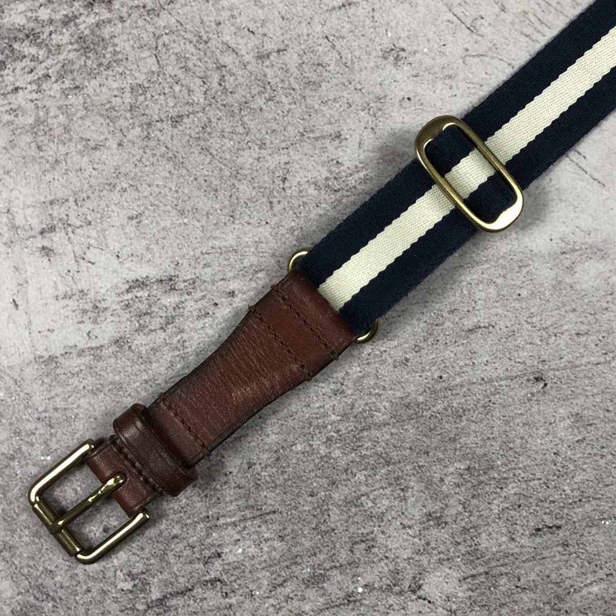 Polo Ralph Lauren Vintage 90s Polo Ralph Lauren Striped Leather Belt Size ONE SIZE - 14 Thumbnail