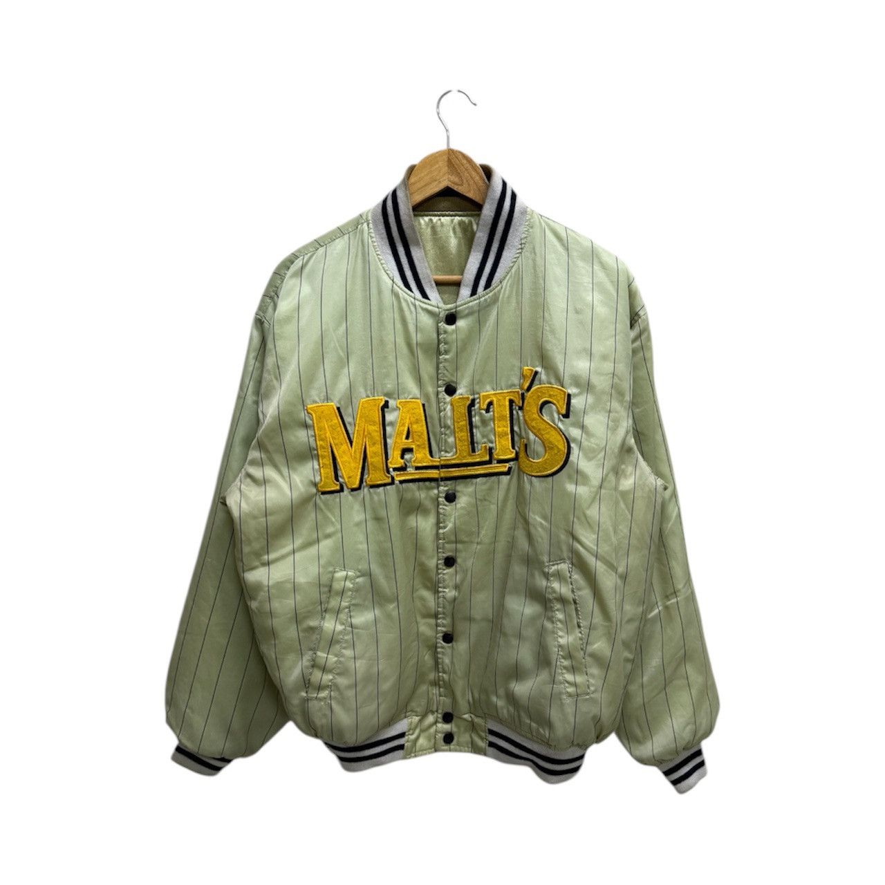 Vintage Vintage Suntory Malt’s Beer Riversible Varsity Bomber Jacket Size US L / EU 52-54 / 3 - 1 Thumbnail