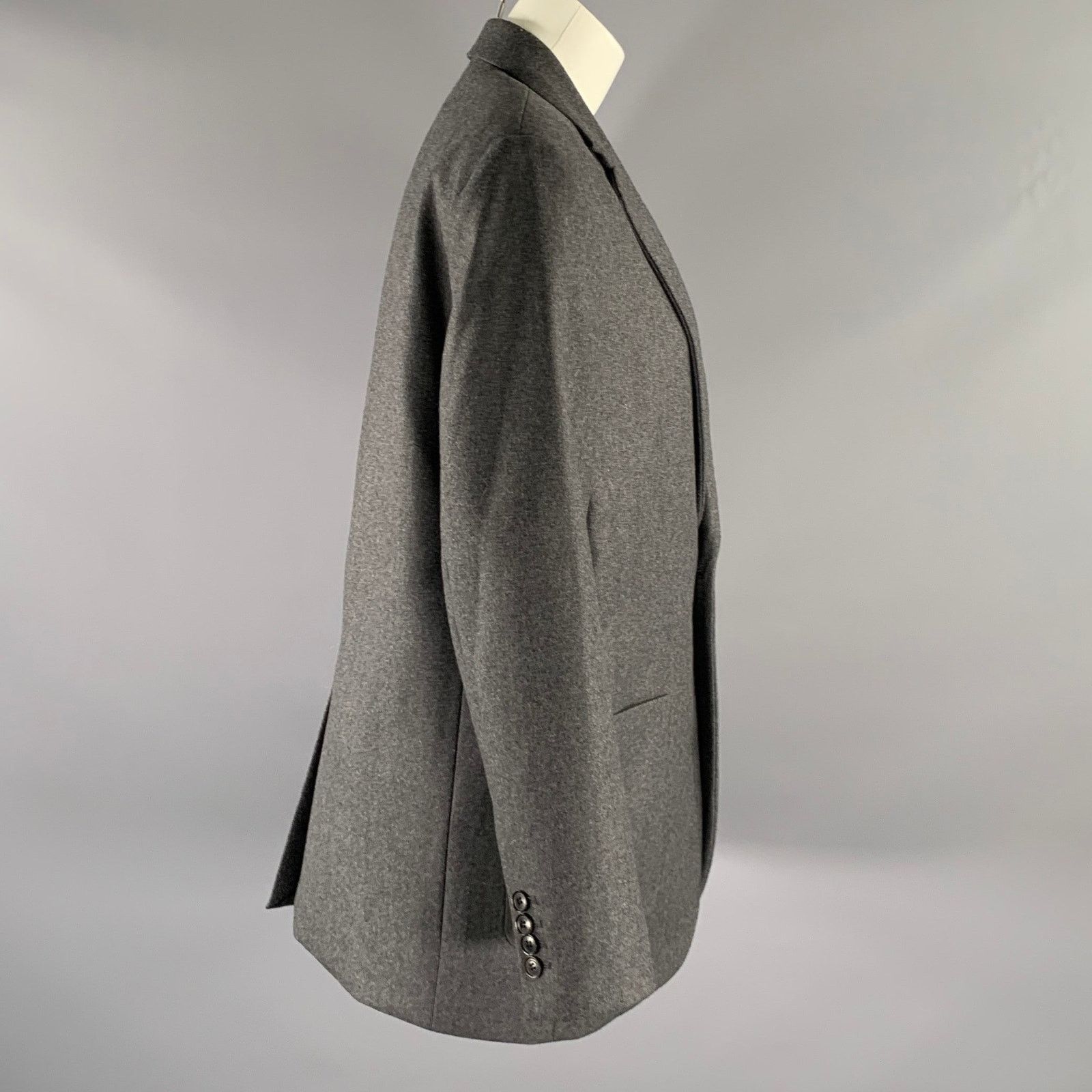 Nili Lotan NILI LOTAN Size M Grey Wool Notch Lapel Jacket Size M / US 6-8 / IT 42-44 - 2 Thumbnail