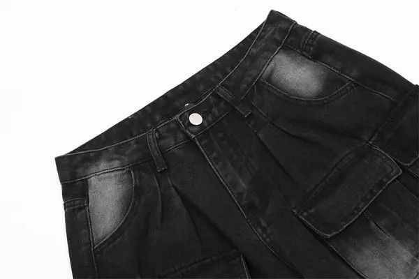 Japanese Brand American retro functional multi-pocket cargo straight jeans Size US 32 / EU 48 - 3 Thumbnail