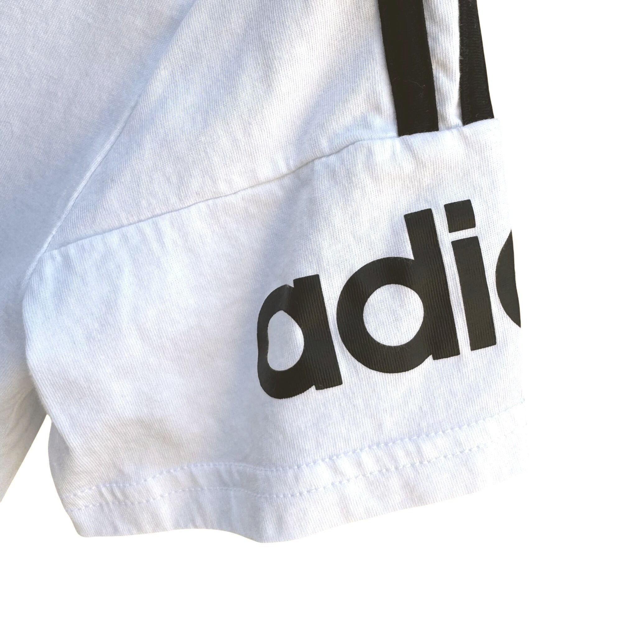 Adidas Adidas Womens White Cotton 3-Stripes Logo Graphic T-Shirt Si Size M / US 6-8 / IT 42-44 - 5 Thumbnail