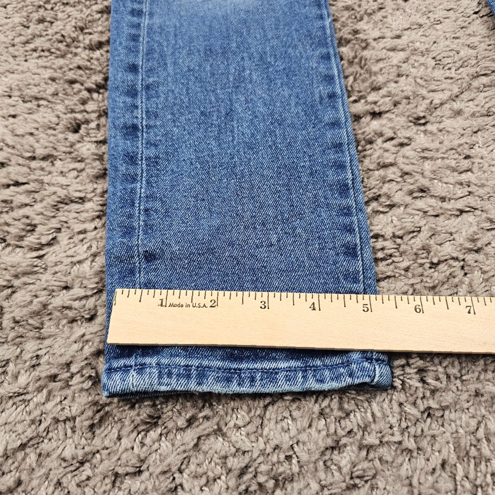 Asos VINTAGE ASOS Womens Jeans High Rise Straight Stretch Distressed Denim 27 Waist Blue Size 27" / US 4 / IT 40 - 7 Thumbnail