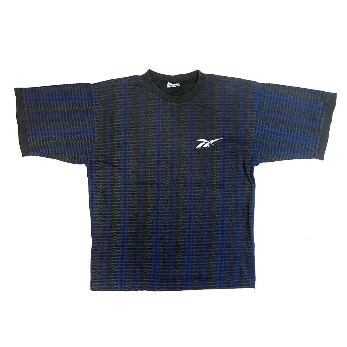 Reebok Reebok black and blue checkered short t-shirt vintage 90s Size US S / EU 44-46 / 1 - 1 Thumbnail