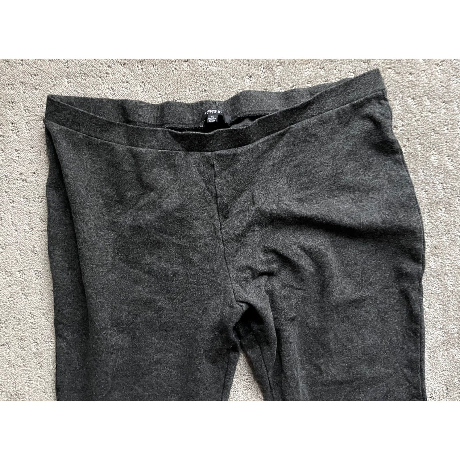Vintage Premise Studio Women XL Black Knit Stretch Pull-On Pants Flat Front Casual Size 40" / US 18 - 2 Thumbnail