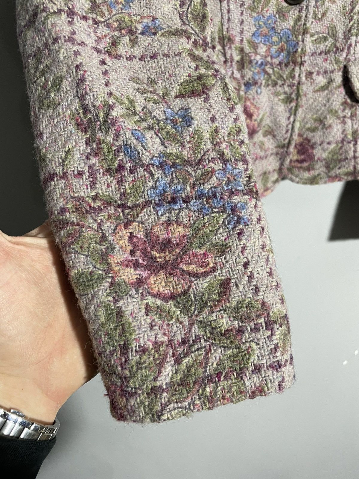 Etro Etro Milano Floral Knit wool blazer Size L / US 10 / IT 46 - 3 Thumbnail