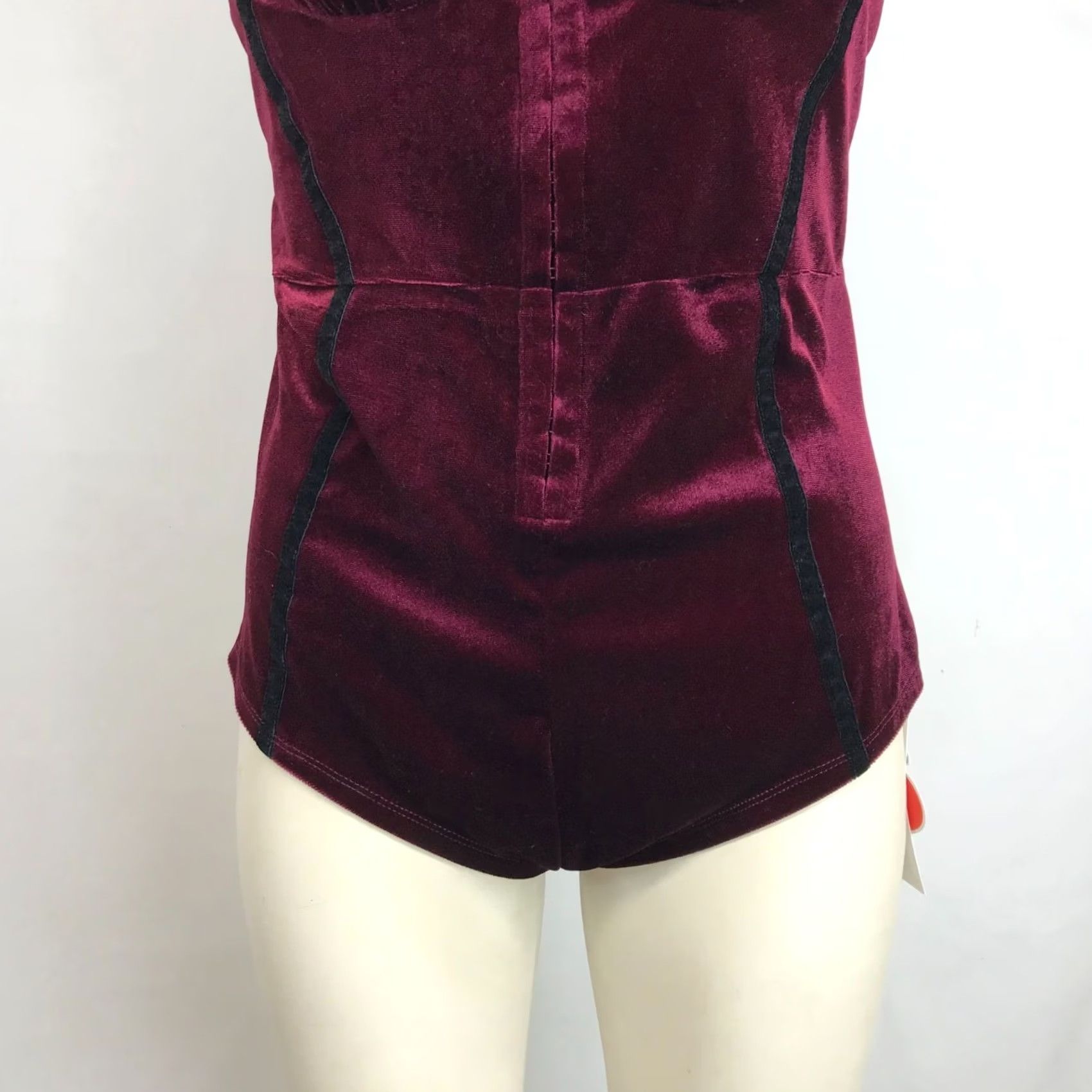 Cider CIDER WOMEN'S XL BLOUSE WINE HOLIDAY VELOUR BODYSUIT Size XL / US 12-14 / IT 48-50 - 3 Thumbnail