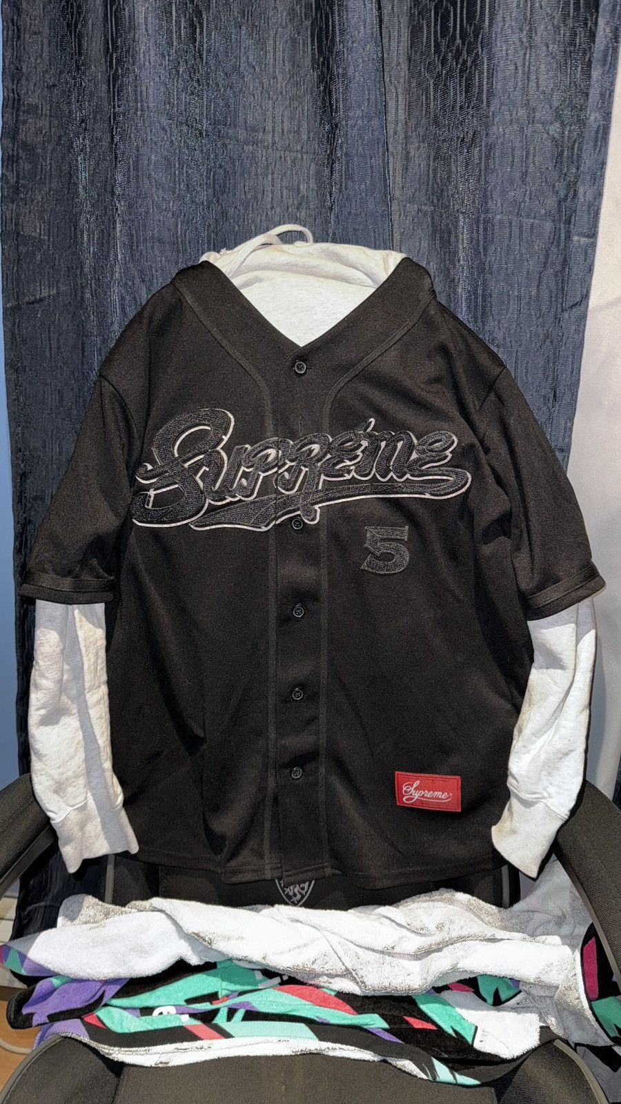 Supreme Supreme Baseball Jersey Hooded Sweatshirt Size US M / EU 48-50 / 2 - 1 Thumbnail