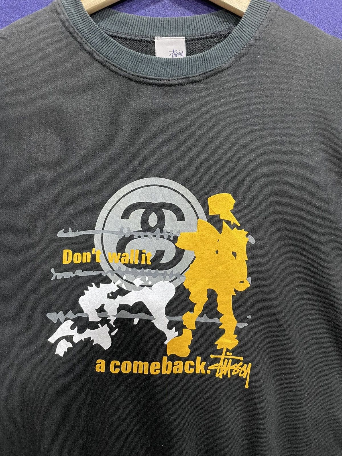 Stussy Vintage 90s Stussy Don't wall it a comeback Big Logo Size US L / EU 52-54 / 3 - 3 Thumbnail
