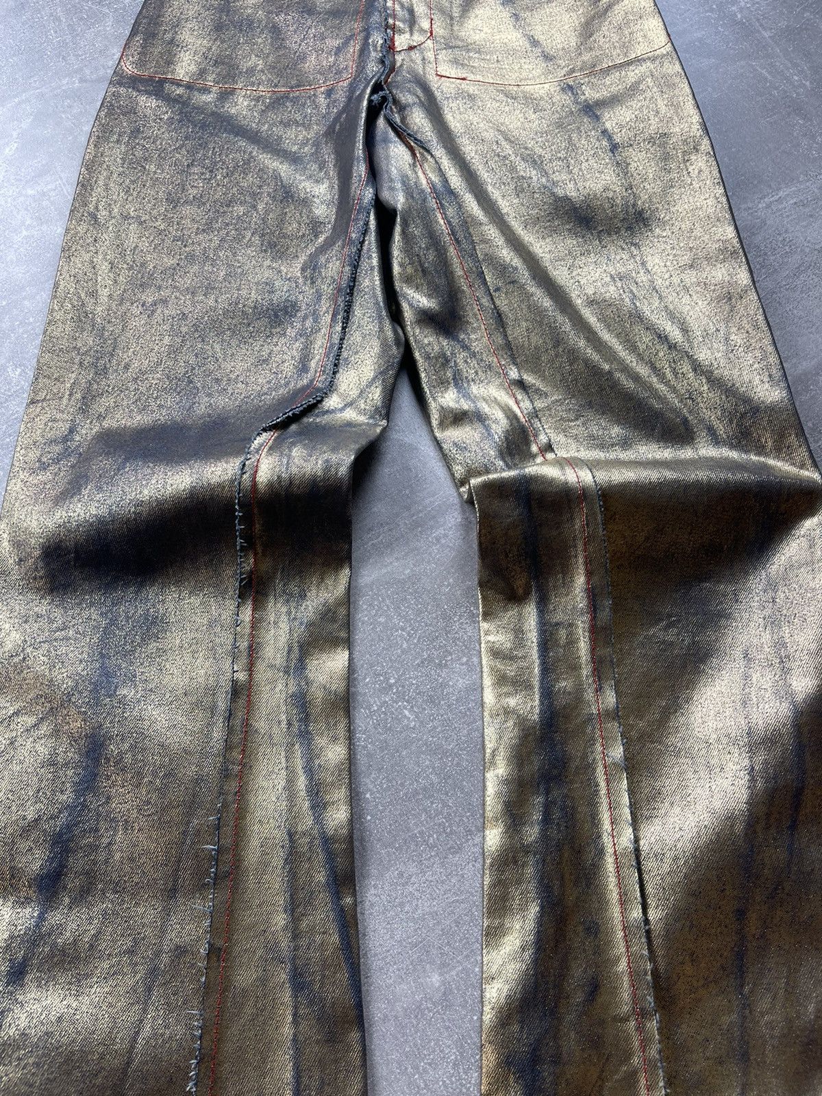 Vintage × Vivienne Westwood Vivienne Westwood Red Label Gold Foil Jeans Runway Archives Size 26" / US 2 / IT 38 - 10 Thumbnail